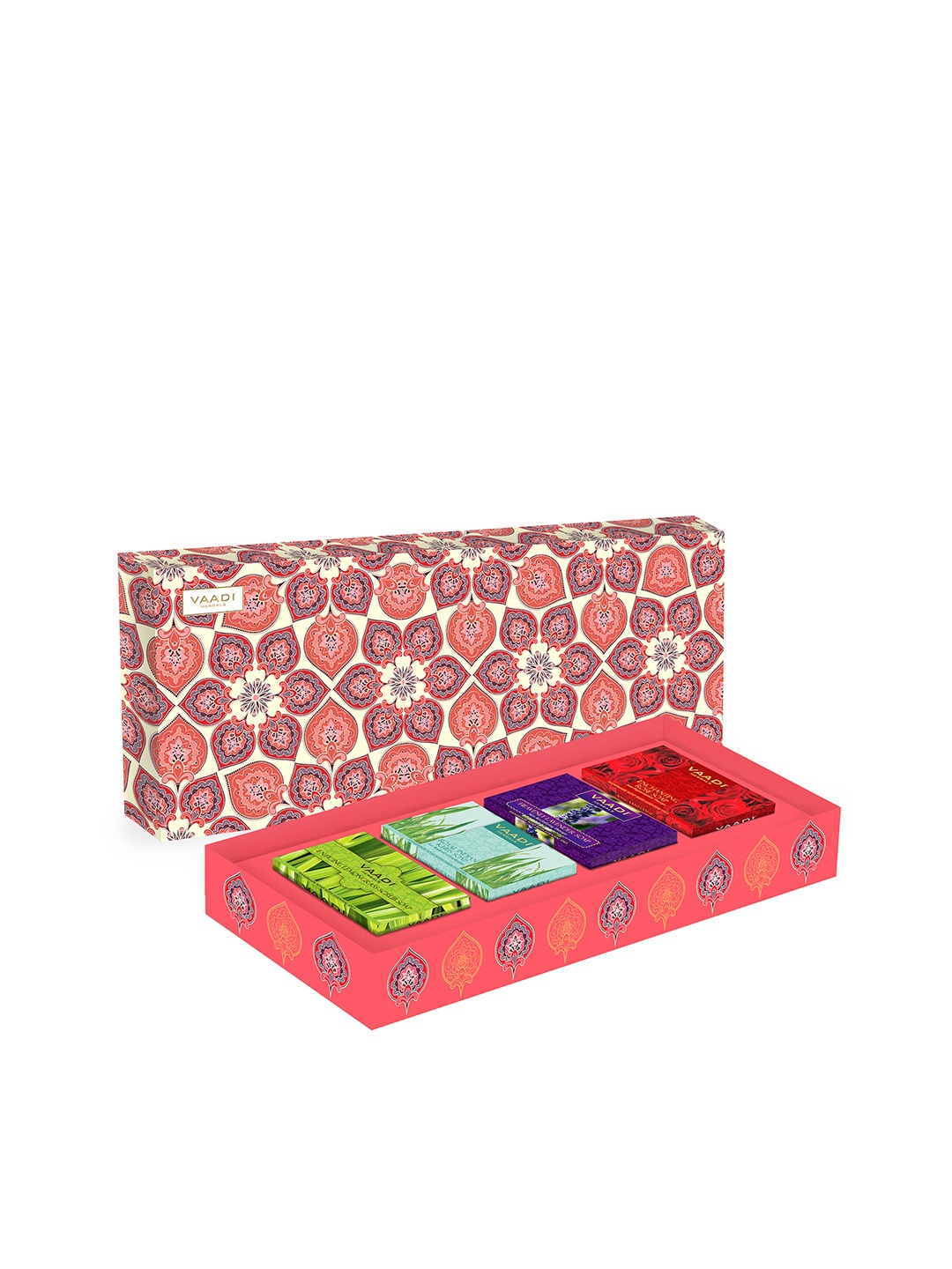 

Vaadi Herbals Unisex Premium Exotic Fragrance Collection Herbal Pack of 4 Handmade Soaps, Pink