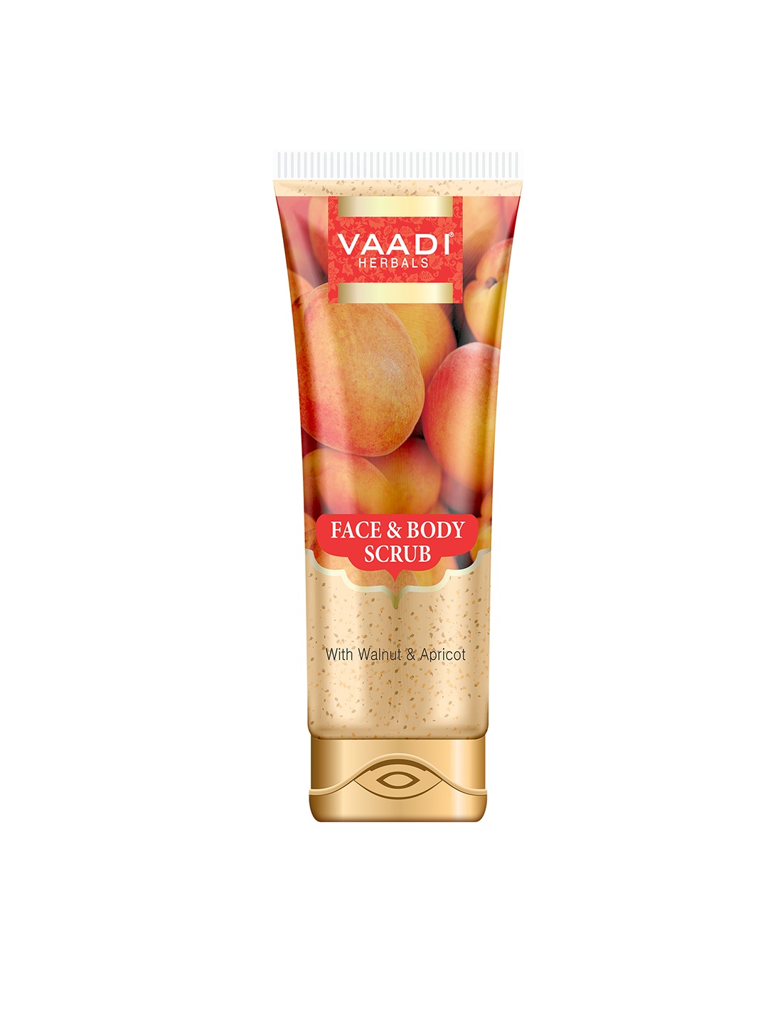 

Vaadi Herbals Face & Body Scrub with Walnut & Apricot - 110 g, Orange