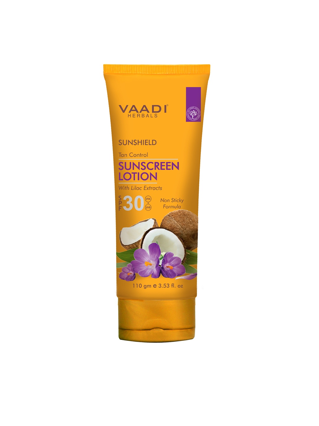 

Vaadi Herbals Unisex SPF-30 with Lilac Extract Sunscreen Lotion 110 g, Yellow