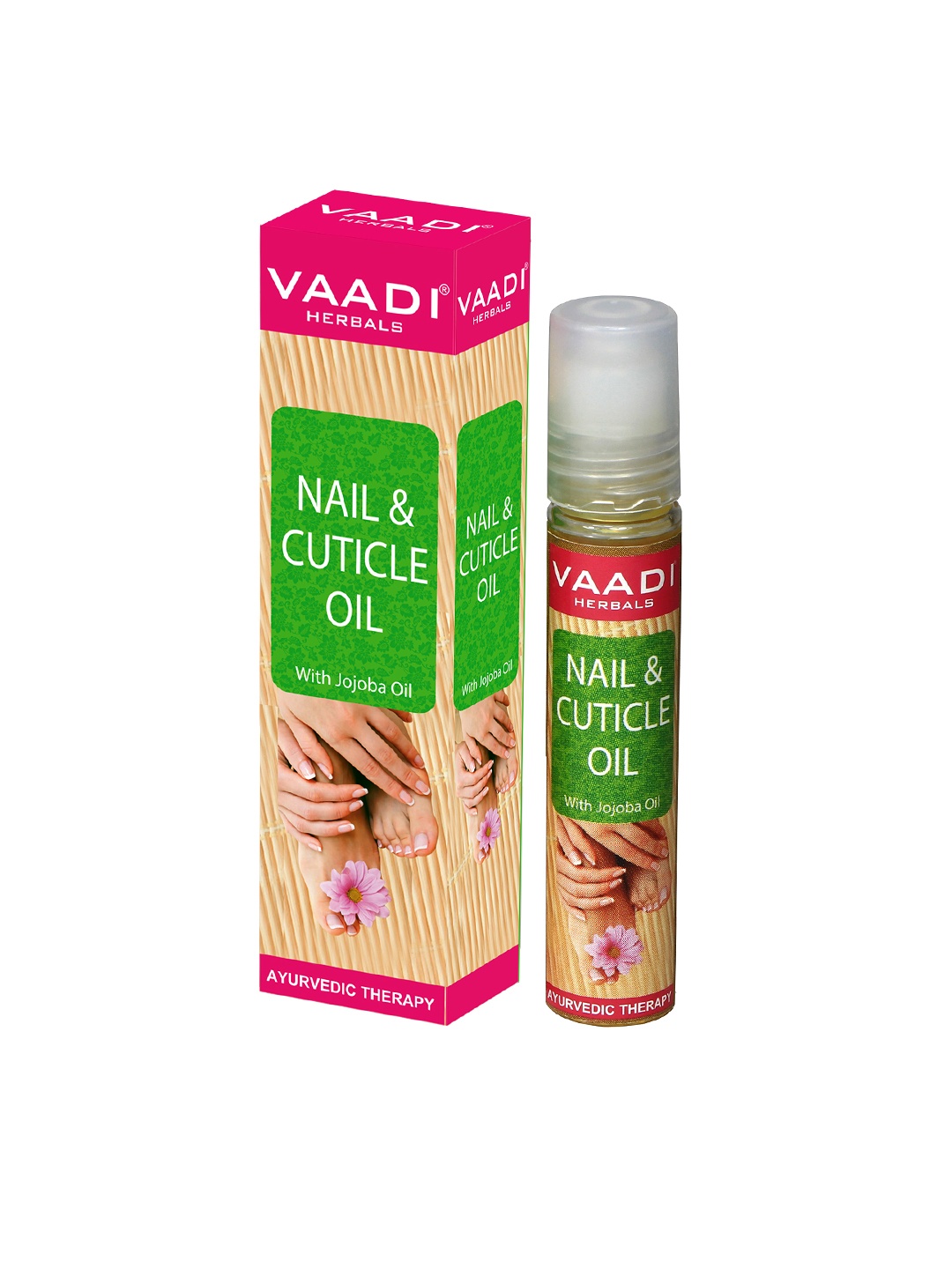 

Vaadi Herbals Nail & Cuticle Oil with Jojoba Oil - 10ml, Green