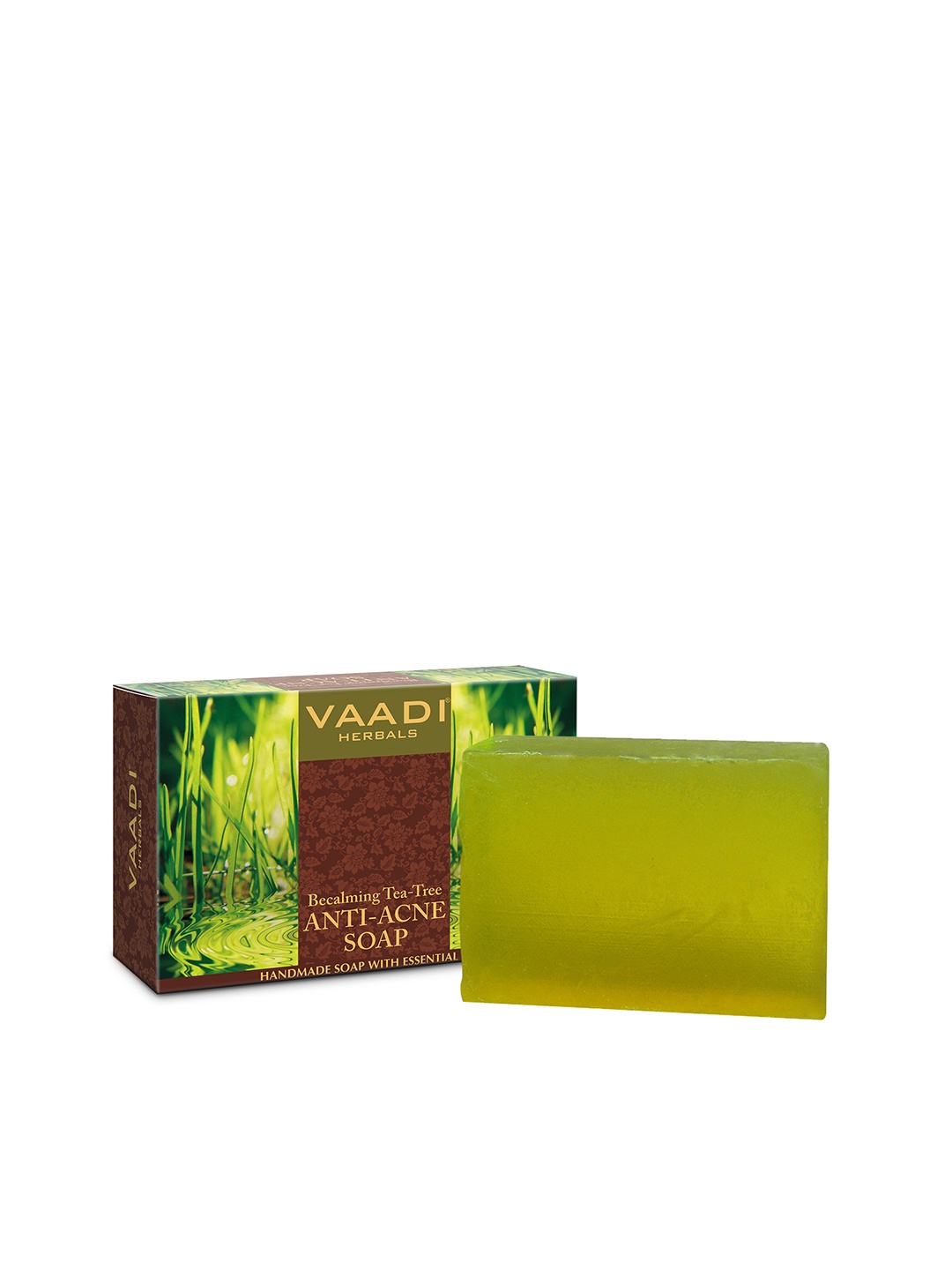 

Vaadi Herbals Becalming Tea Tree Soap for Anti-Acne Therapy - 75 g, Green