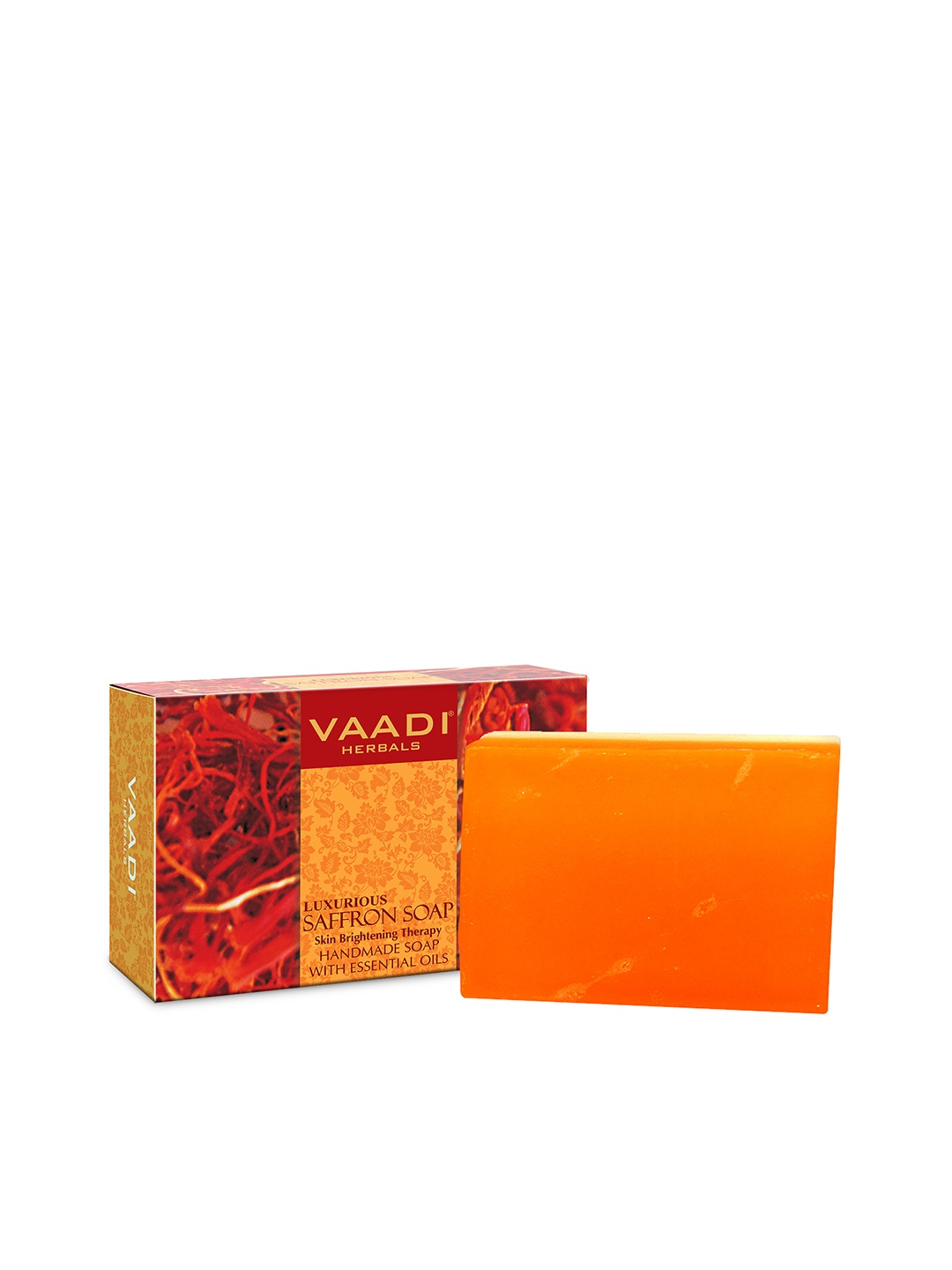 

Vaadi Herbals Luxurious Saffron Skin Whitening Handmade Soap - 75 g, Orange