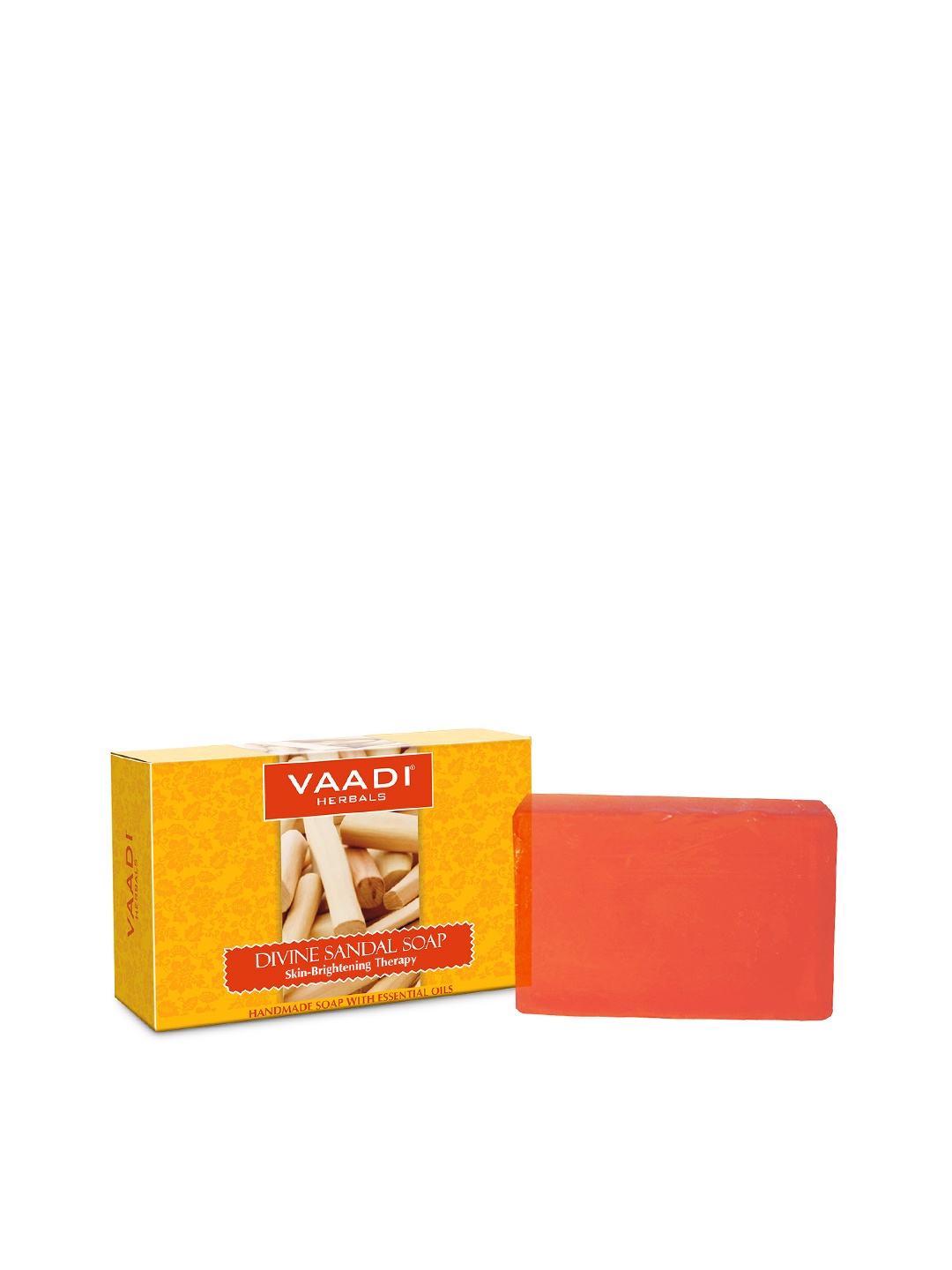 

Vaadi Herbals Divine Sandal Soap Skin-Lighting Therapy with Saffron & Turmeric - 75g, Yellow