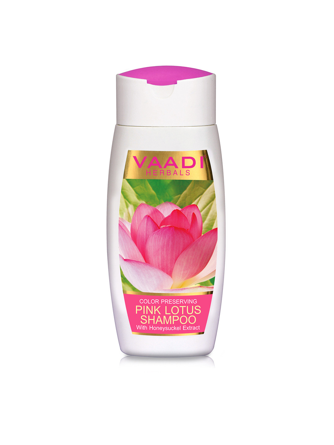 

Vaadi Herbals Color Preserving Pink Lotus Shampoo with Honeysuckel Extract - 110 ml
