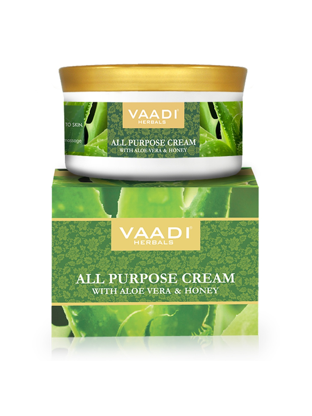 

Vaadi Herbals All Purpose Cream with Aloe Vera & Honey 150 g, Green
