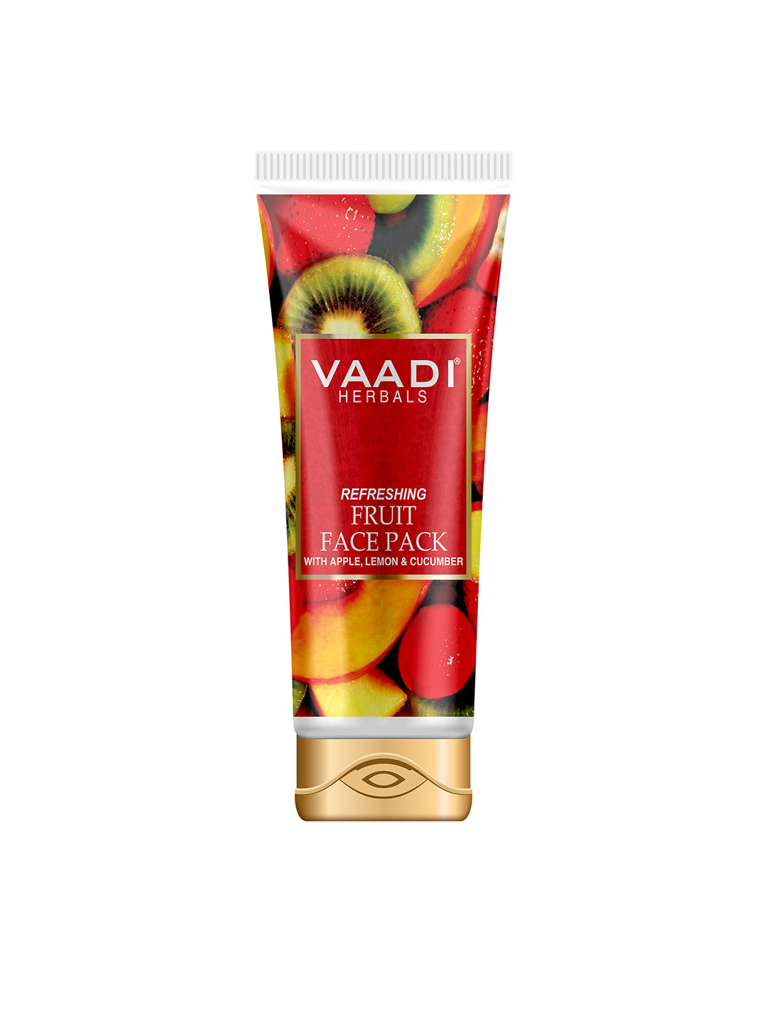 

Vaadi Herbal Refreshing Fruit Face Pack with Apple, Lemon & Cucumber - 120 g, Red