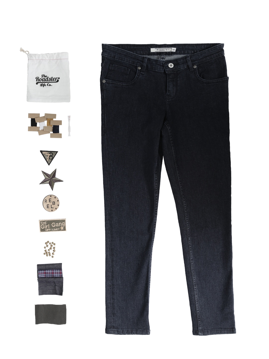 

Roadster Women Blue Skinny Fit Mid-Rise Clean Look Stretchable Cropped DIY Jeans