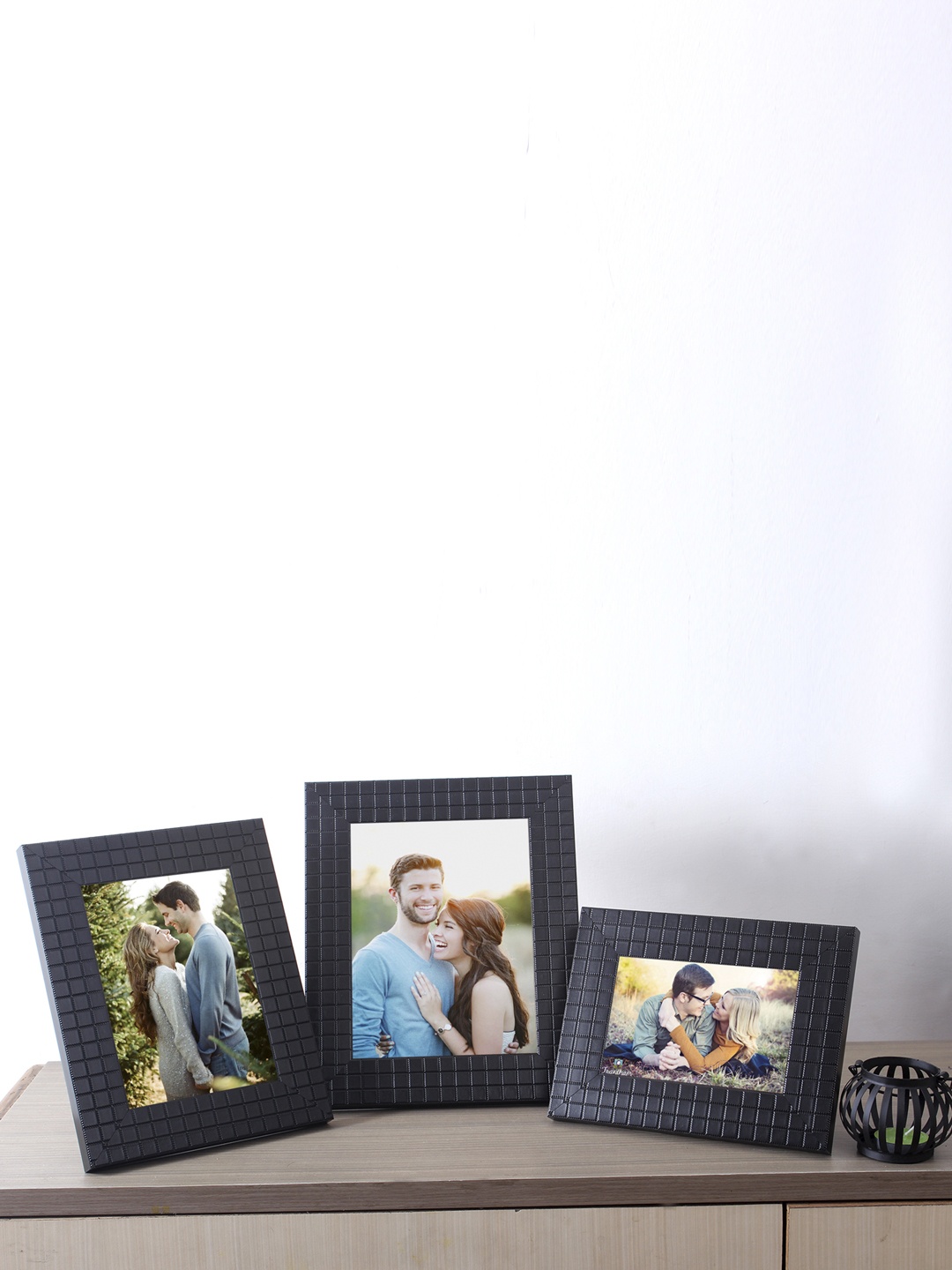 

Art Street Set Of 3 Black Textured Photo Frames