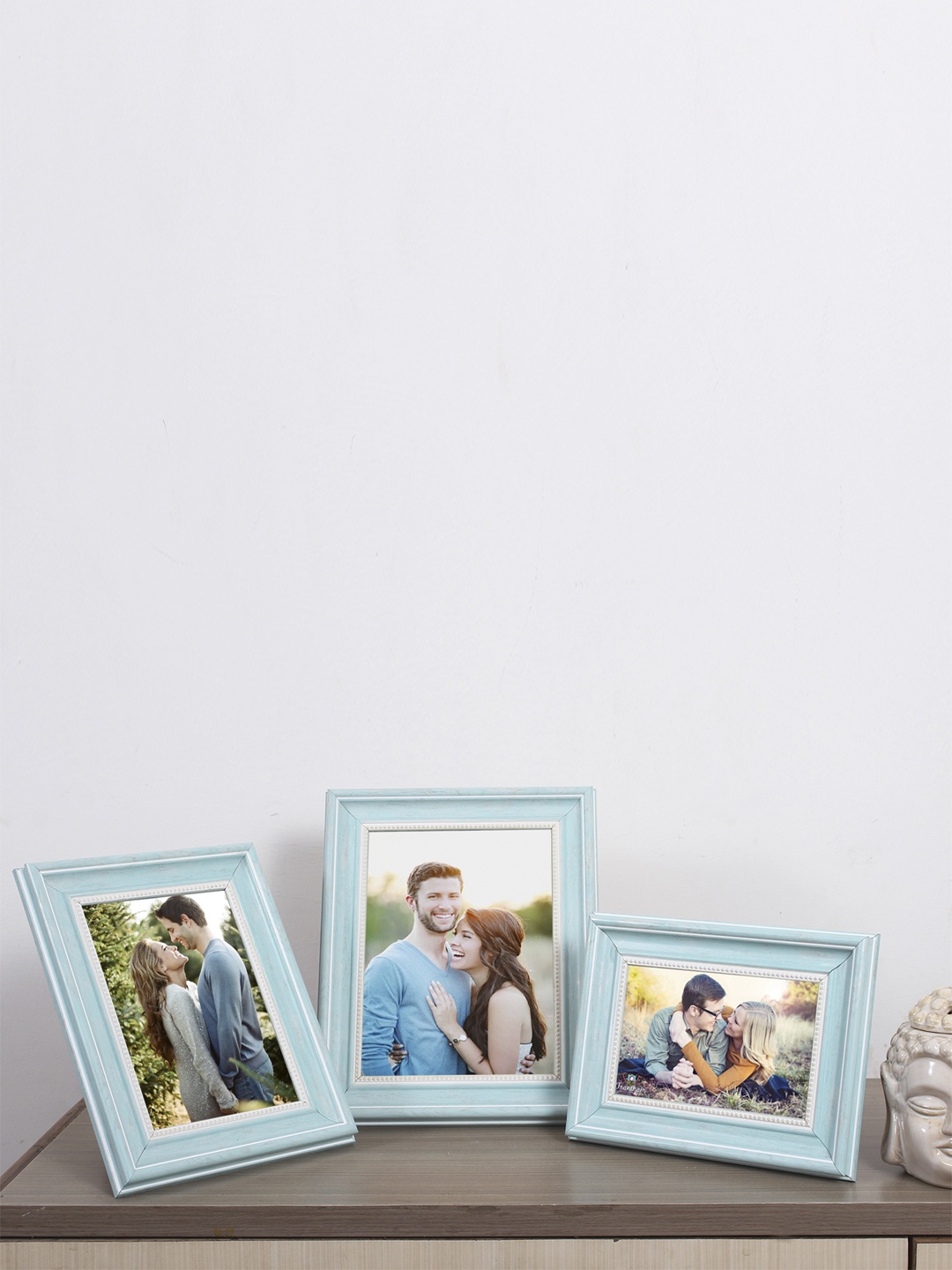 

Art Street Set Of 3 Blue Solid Photo Frames