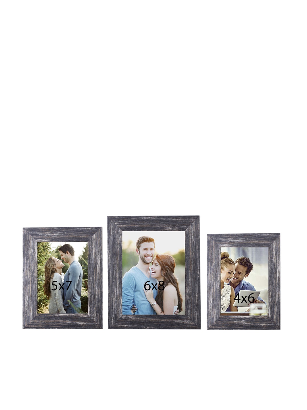

Art Street Set Of 3 Black Distress Photo Frames