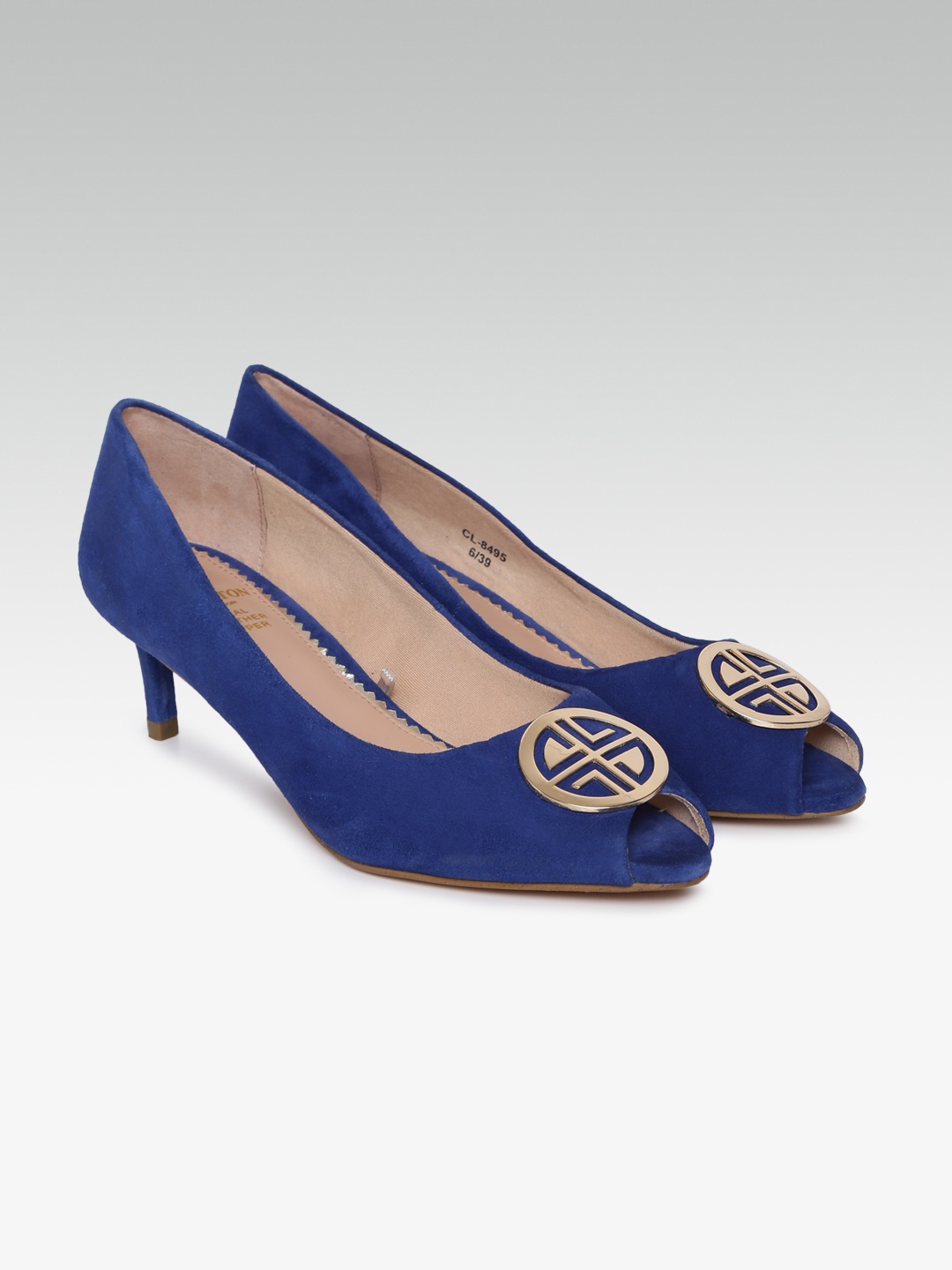 

Carlton London Women Blue Embellished Peep Toes