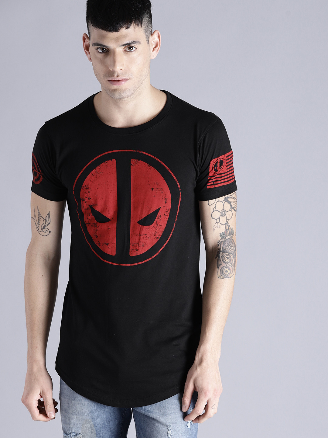 

Kook N Keech Marvel Men Black Printed Round Neck T-shirt