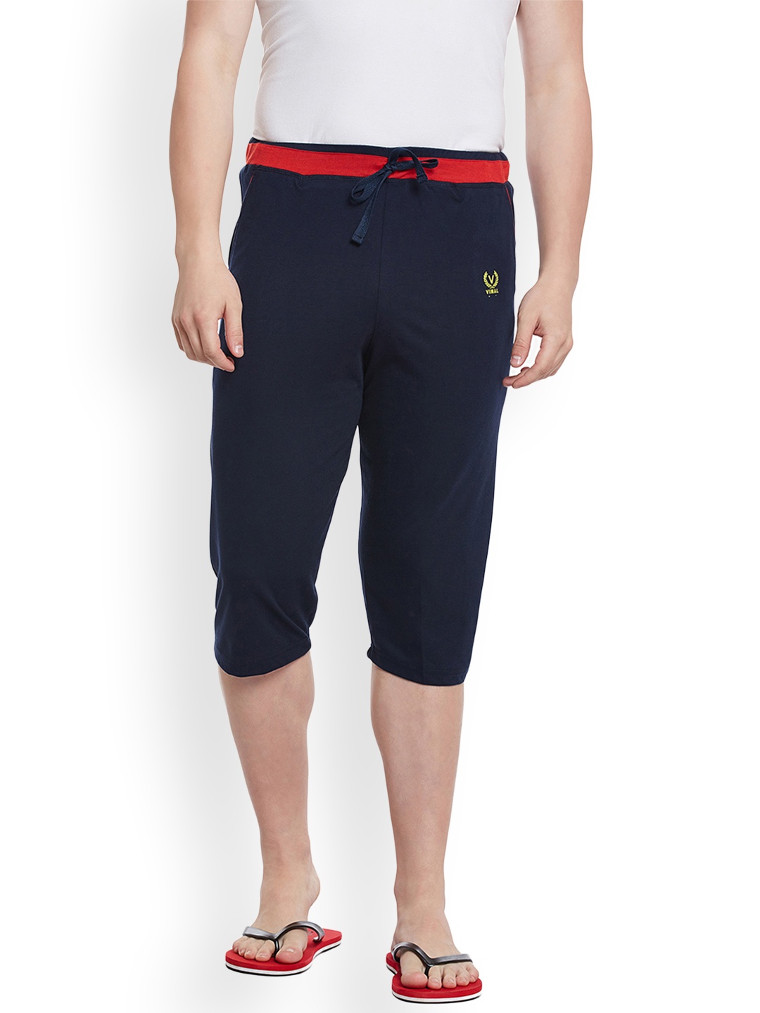 

MACK JONNEY Men Navy Blue Solid Lounge Shorts C8-NAVY001