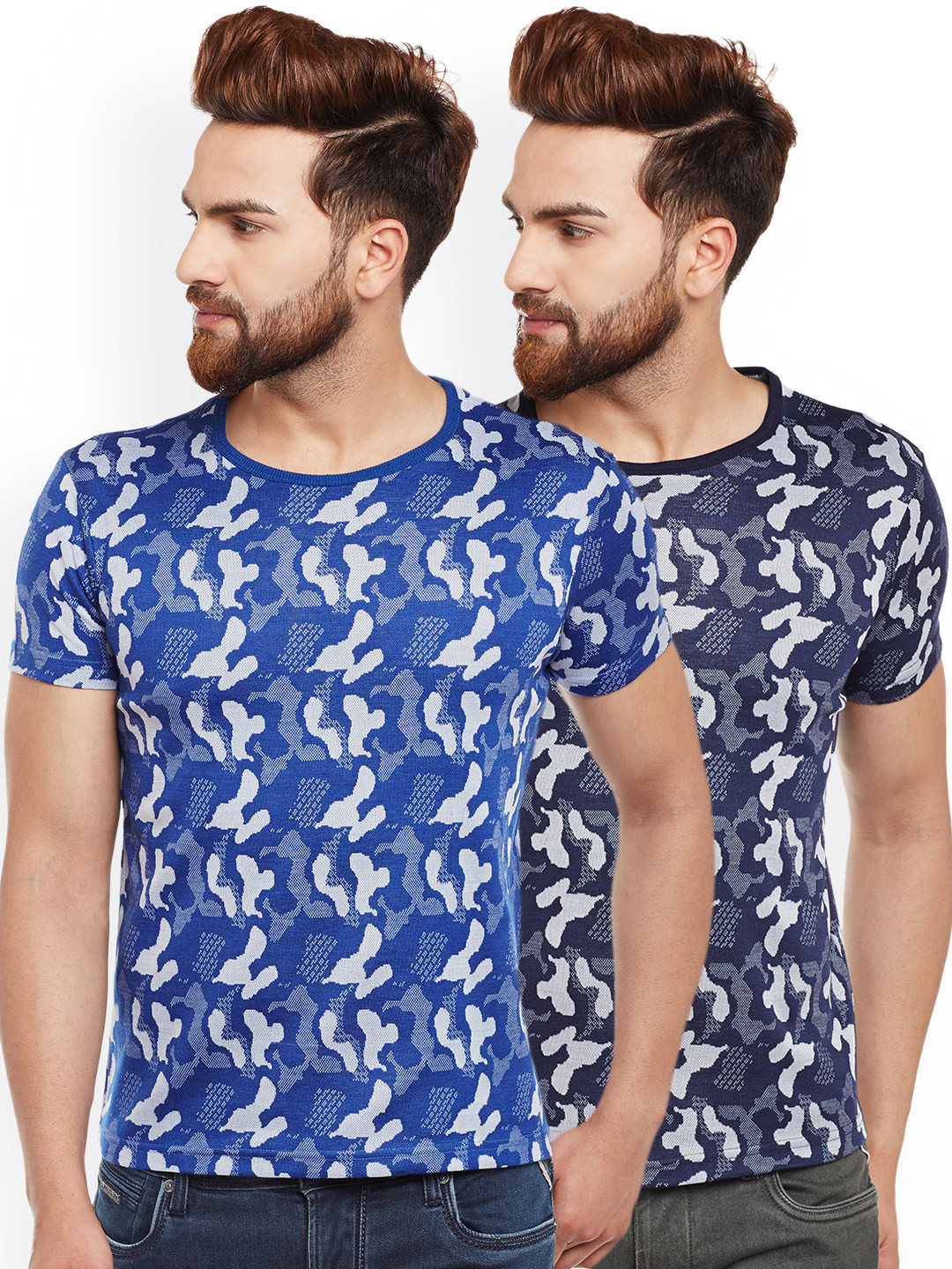 

VIMAL JONNEY Men Pack of 2 T-shirts, Navy blue