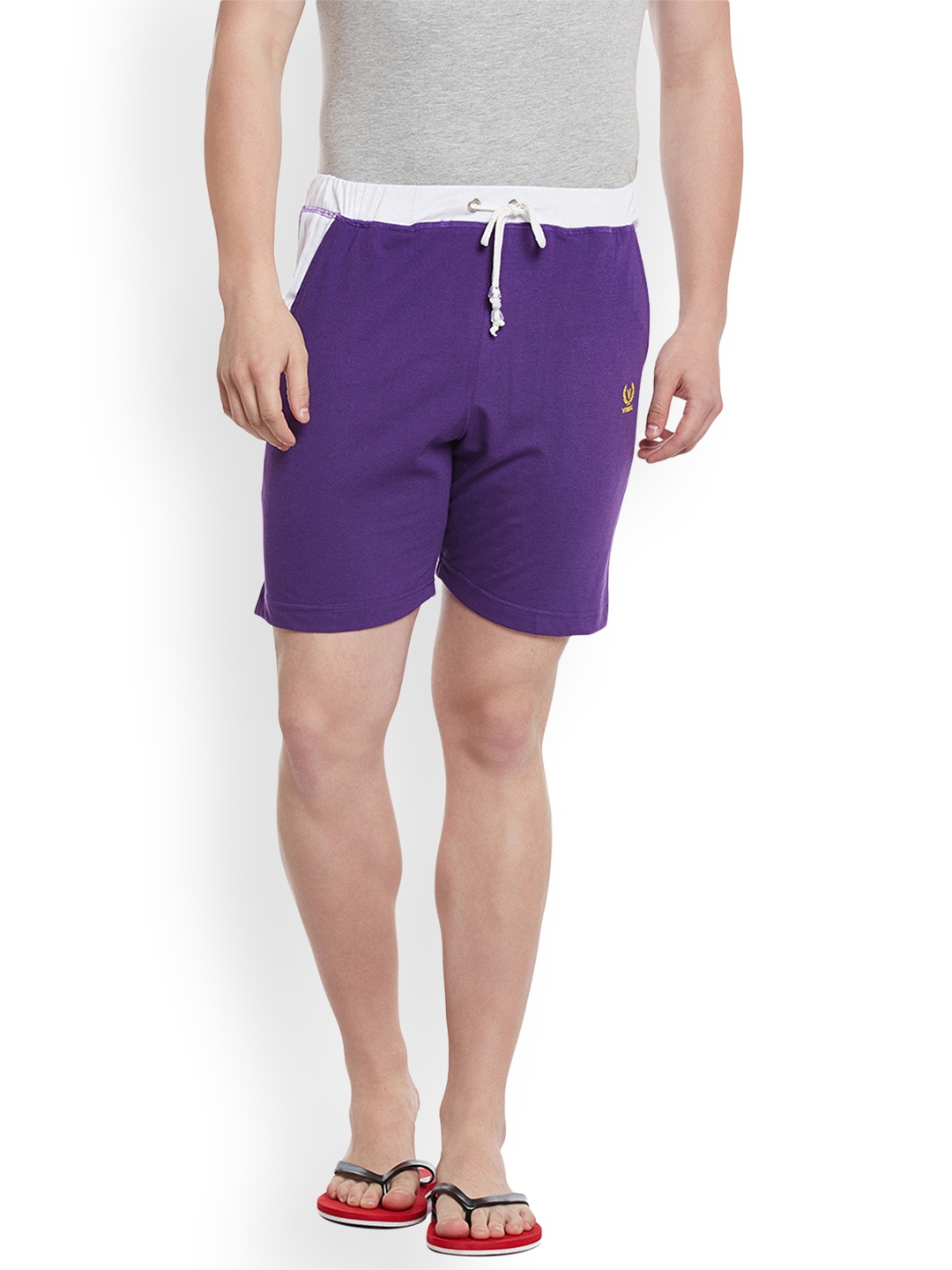 

VIMAL JONNEY Men Purple Solid Lounge Shorts NN9-PURPLE01