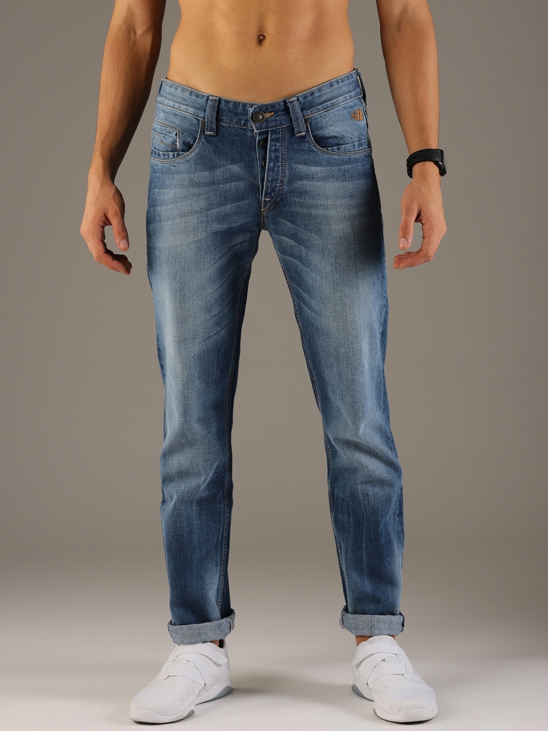 

Flying Machine Men Blue Prince Slim Fit Mid-Rise Clean Look Jeans