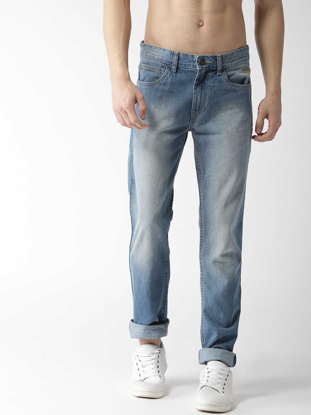 

Flying Machine Men Blue Prince Slim Fit Mid-Rise Clean Look Jeans