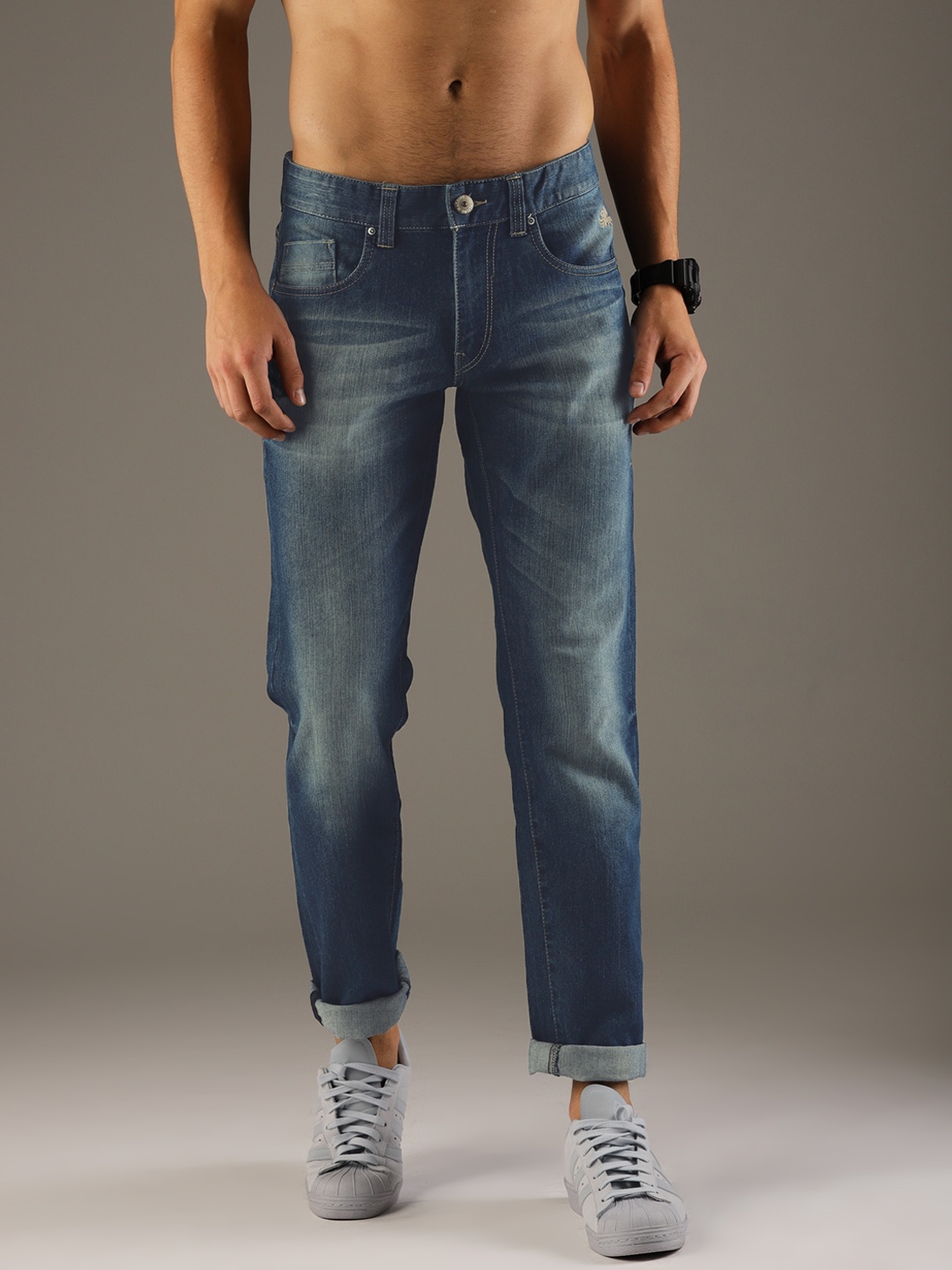 

Flying Machine Men Blue Jackson Skinny Fit Mid-Rise Clean Look Stretchable Jeans