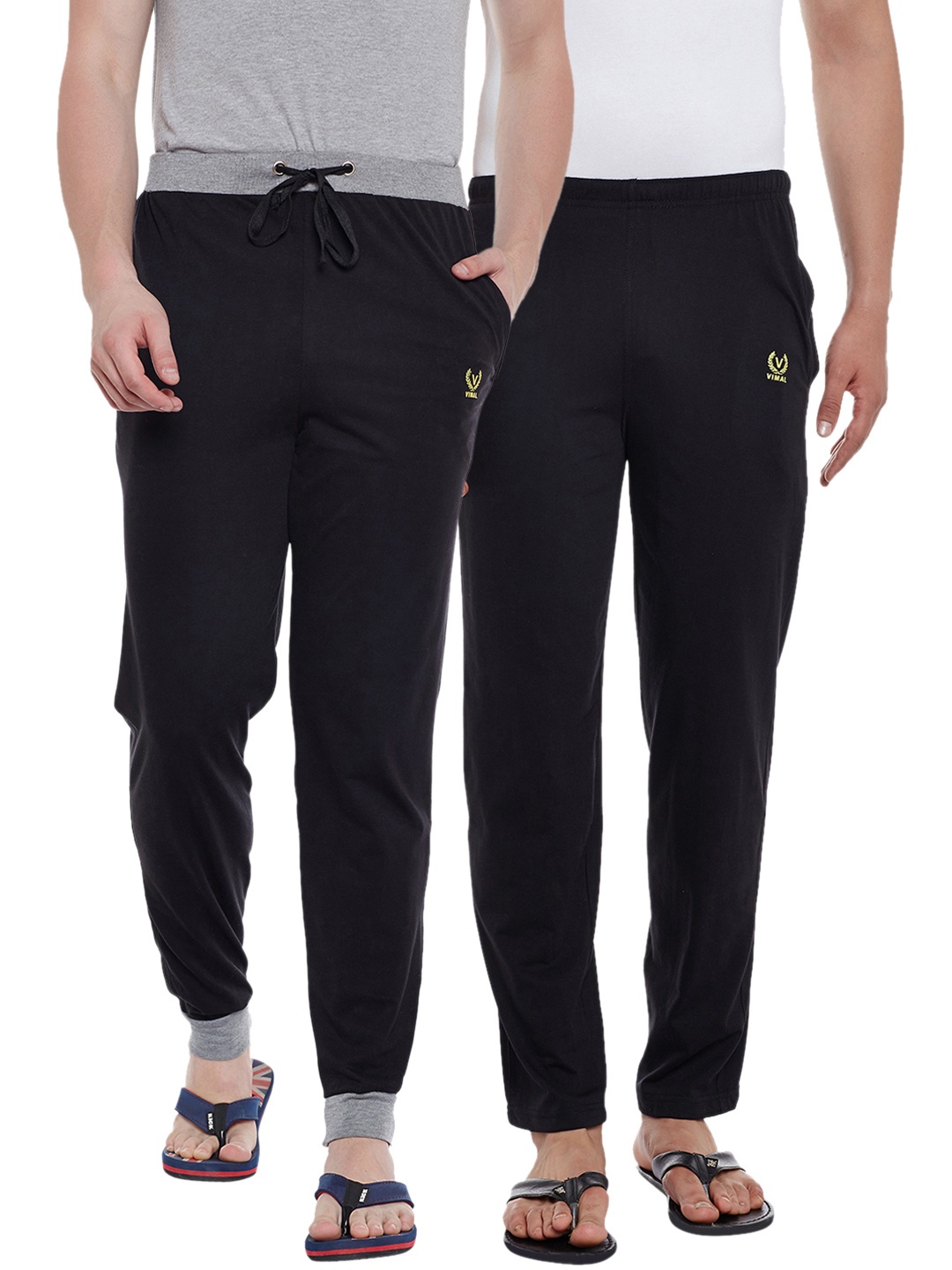 

VIMAL JONNEY Men Pack of 2 Lounge Pants DD9BDD10B, Black