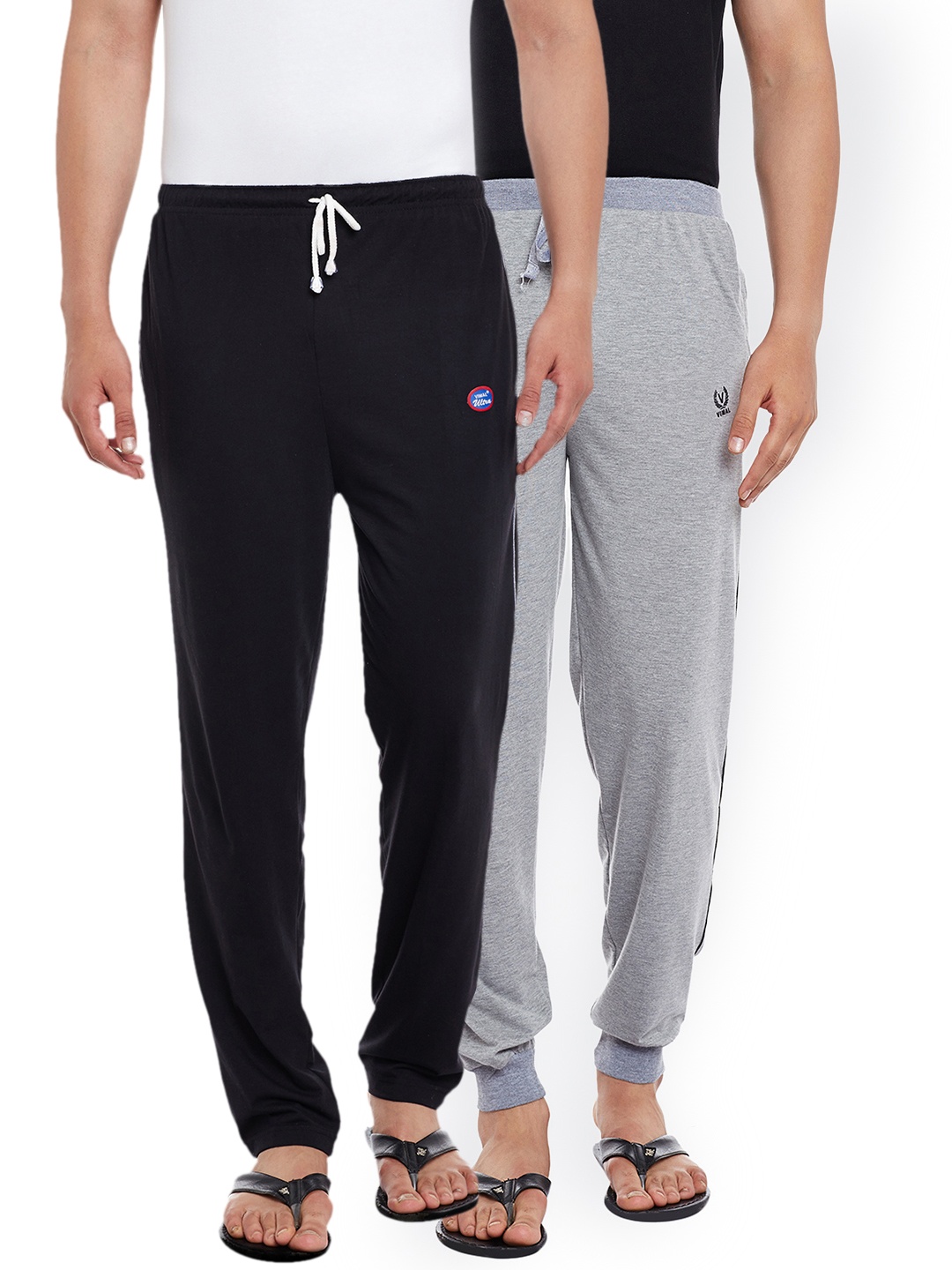 

VIMAL JONNEY Men Pack of 2 Lounge Pants DD1PR1B_DD5B_02, Black