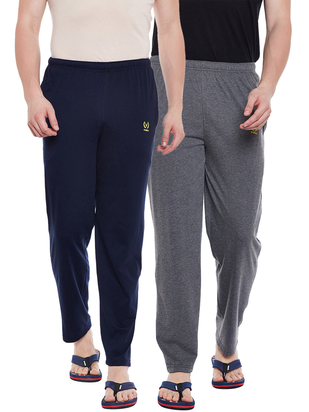 

VIMAL JONNEY Men Pack of 2 Lounge Pants DD10NDD10A, Navy blue