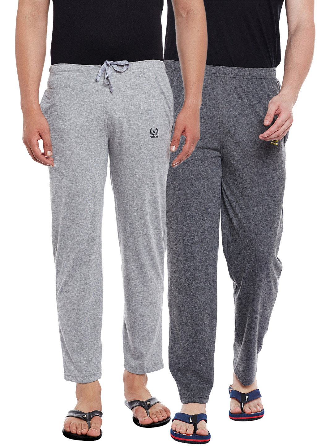 

VIMAL JONNEY Men Pack of 2 Lounge Pants DD1PR1B_DD5B_02, Grey