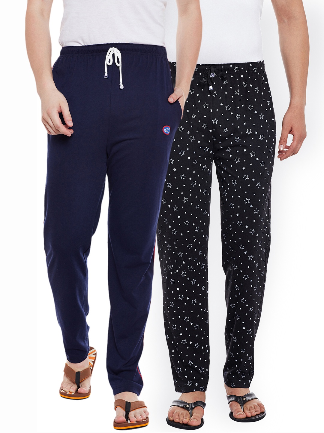 

VIMAL JONNEY Men Pack of 2 Lounge Pants DD1PR1B_DD1N_02, Black