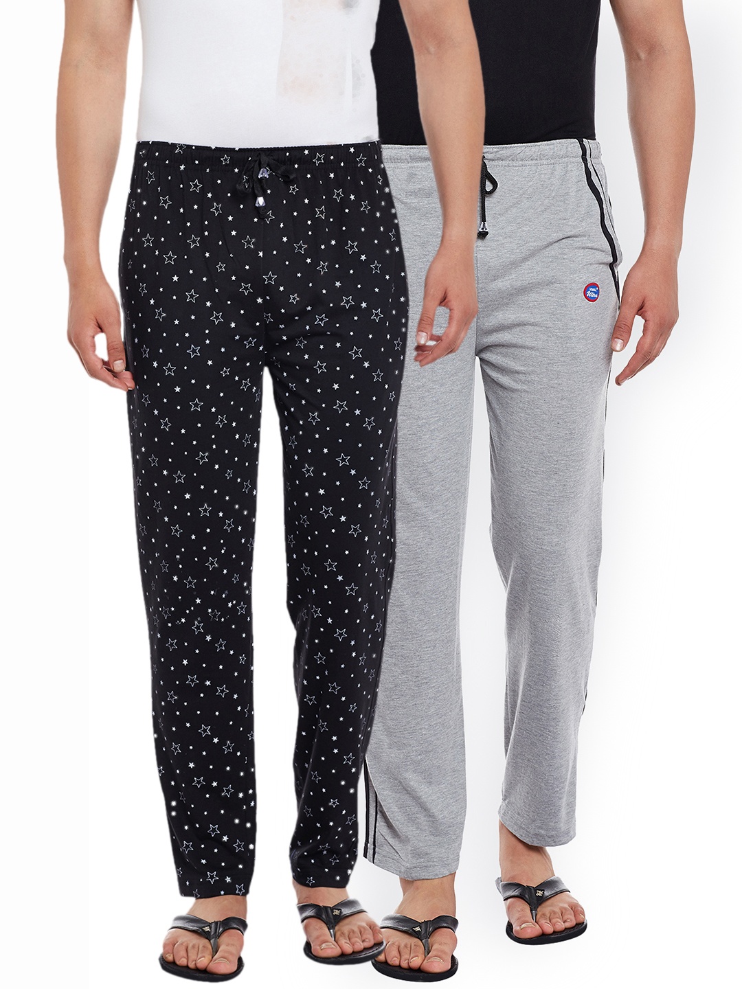 

VIMAL JONNEY Men Pack of 2 Lounge Pants DD1PR1B_DD5M_02, Black