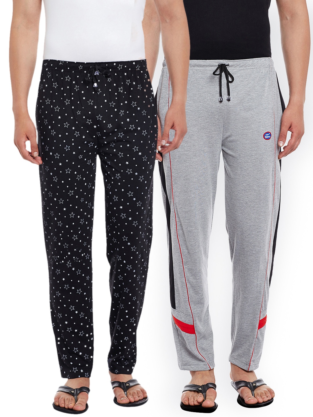 

VIMAL JONNEY Men Pack of 2 Lounge Pants DD1PR1B_DD7M_02, Black