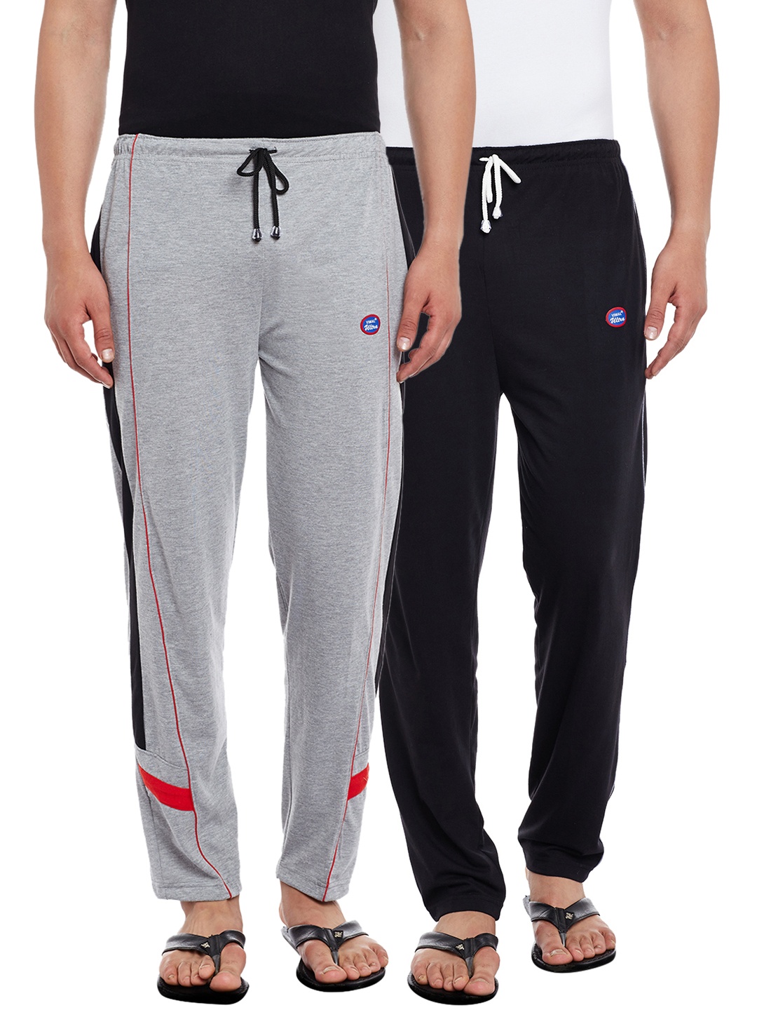 

VIMAL JONNEY Men Pack of 2 Lounge Pants DD7MDD1B, Grey melange