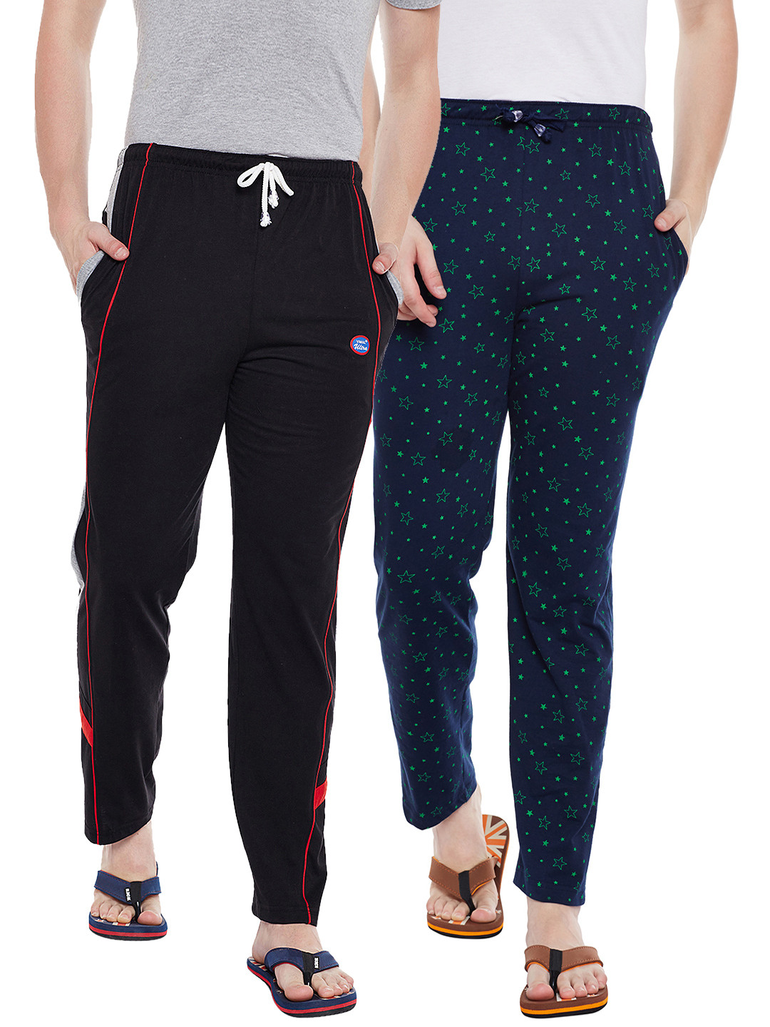 

VIMAL JONNEY Men Pack of 2 Lounge Pants DD1PR1N_DD7B_02, Navy blue