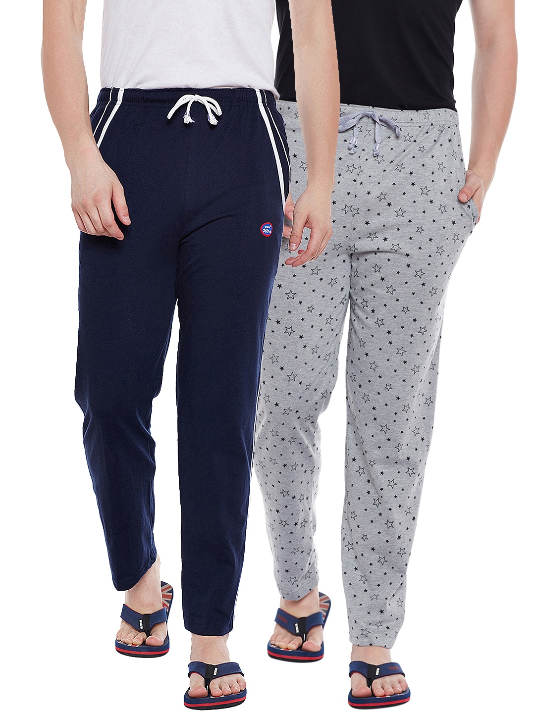 

VIMAL JONNEY Men Pack of 2 Lounge Pants DD1PR1M_DD5N_02, Grey melange