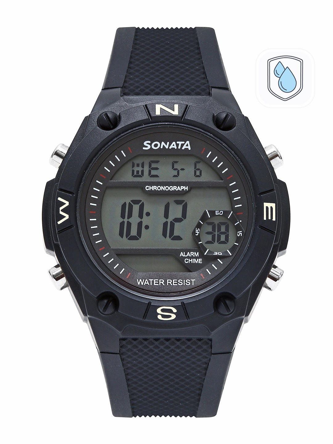 

Sonata Men Ocean Series Black Digital Watch 77033PP04