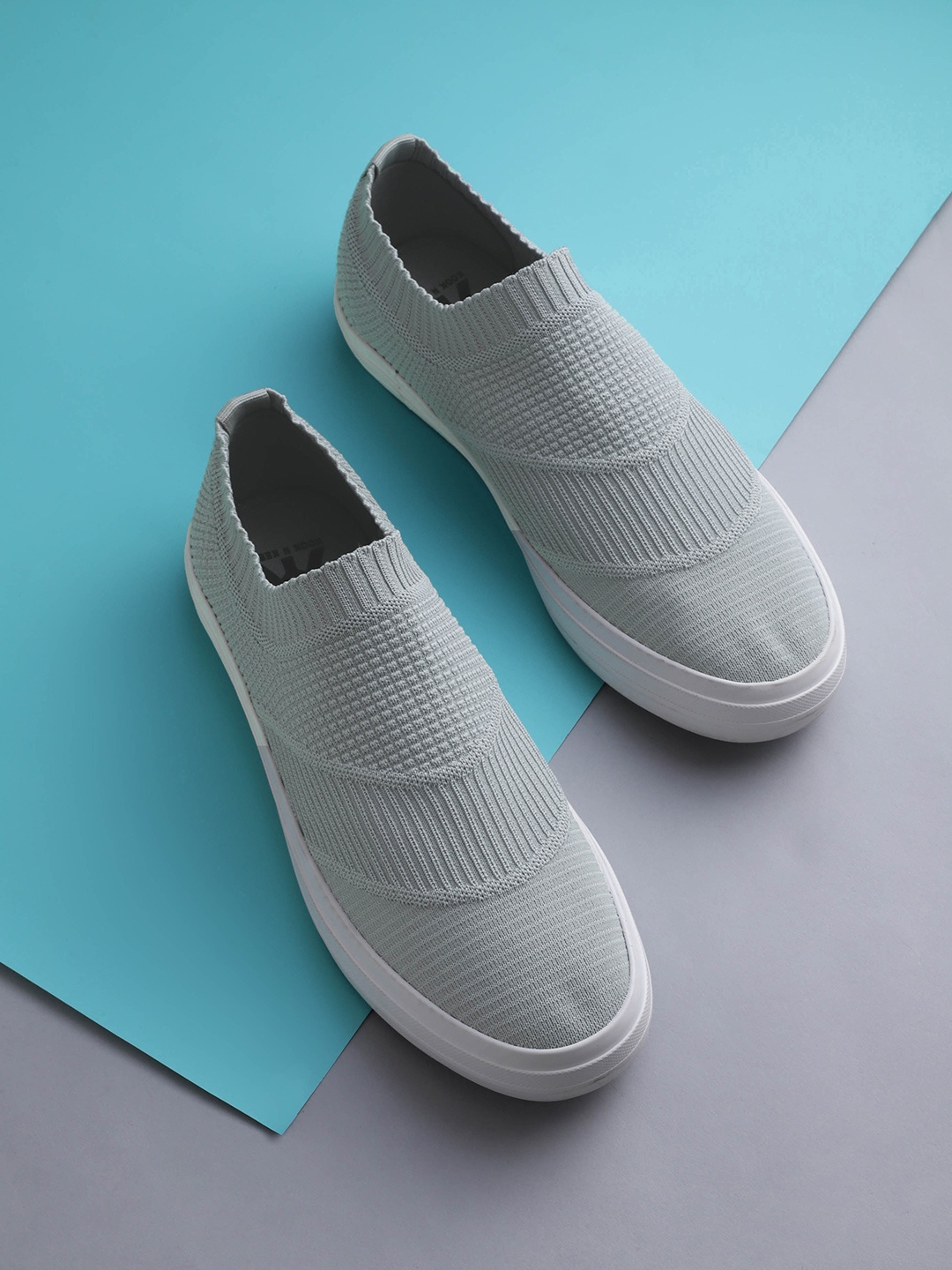 

Kook N Keech Men Grey Slip-On Sneakers