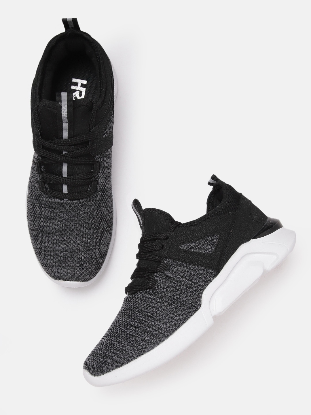 

HRX by Hrithik Roshan Men Woven Design Sneakers, Charcoal