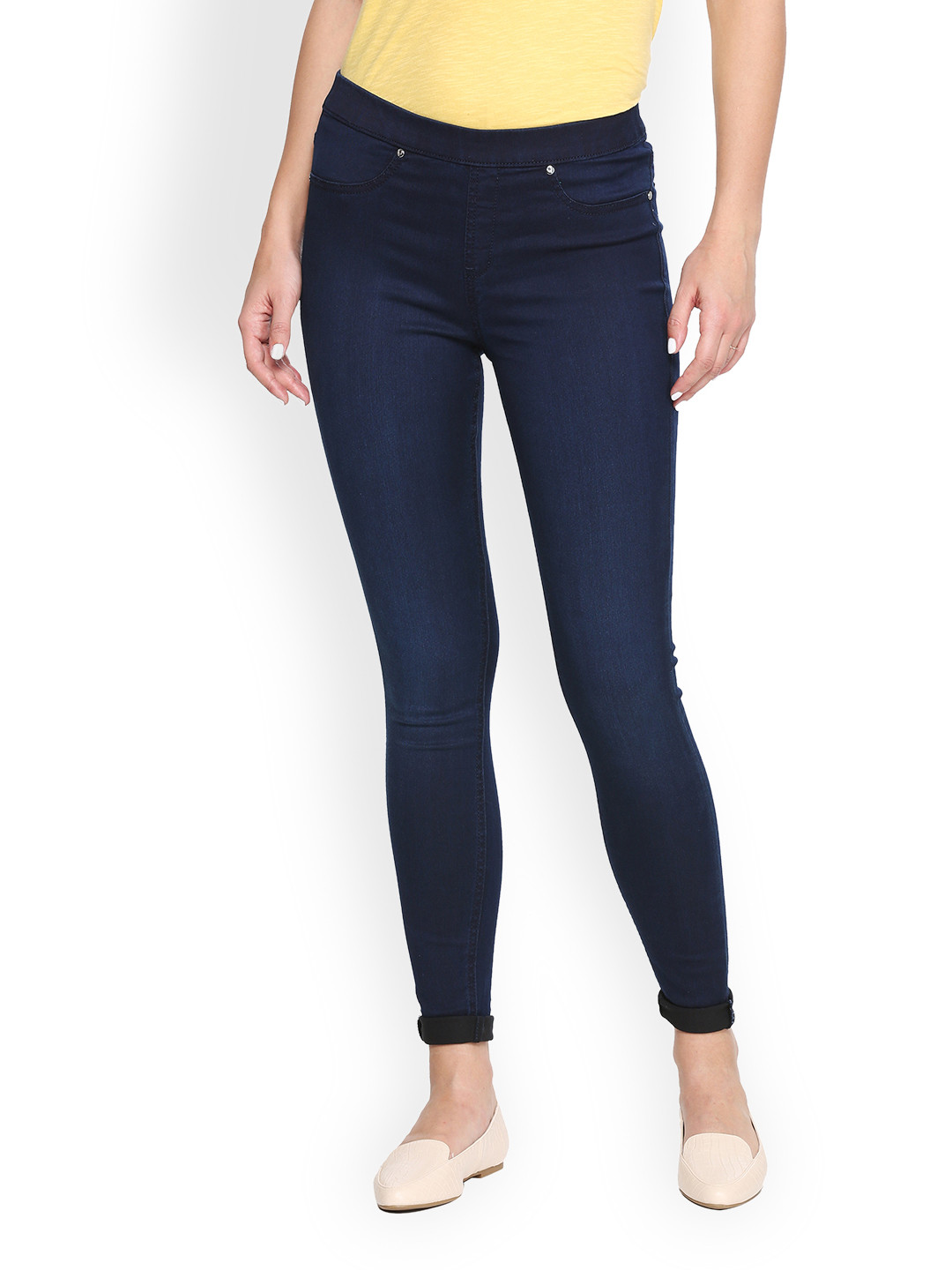 

Allen Solly Woman Women Navy Blue Slim Fit Mid-Rise Clean Look Stretchable Jeans