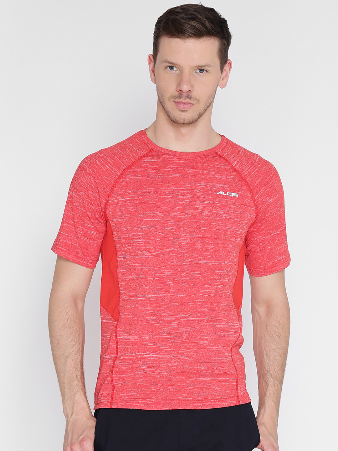 

Alcis Men Coral Solid Round Neck T-shirt