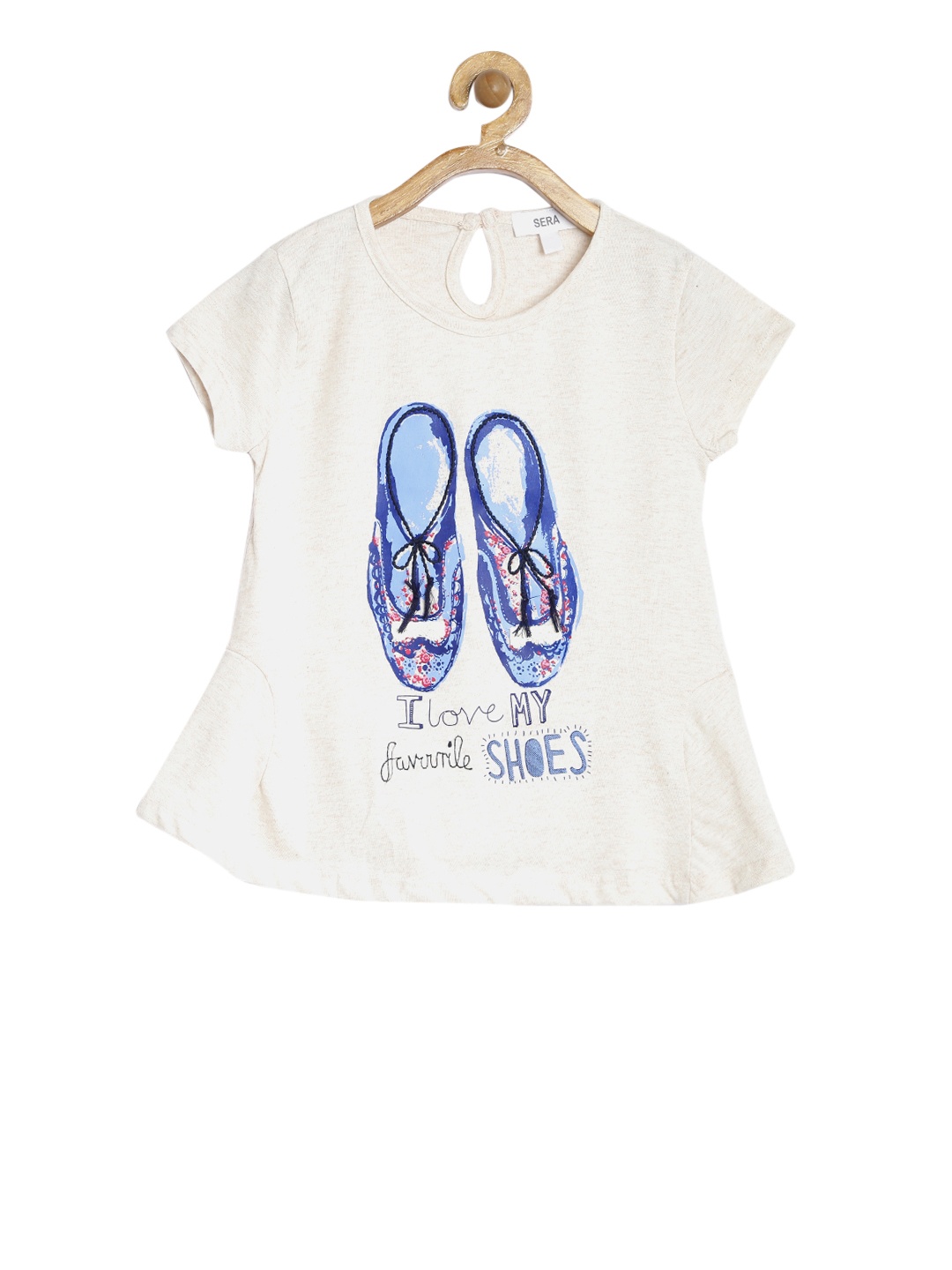 

Sera Girls Off-White Printed Top