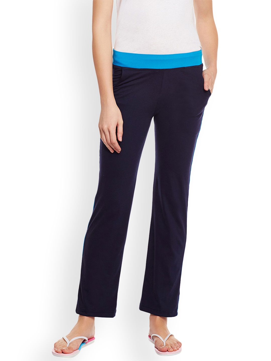 

VIMAL JONNEY Navy Blue Solid Track Pants