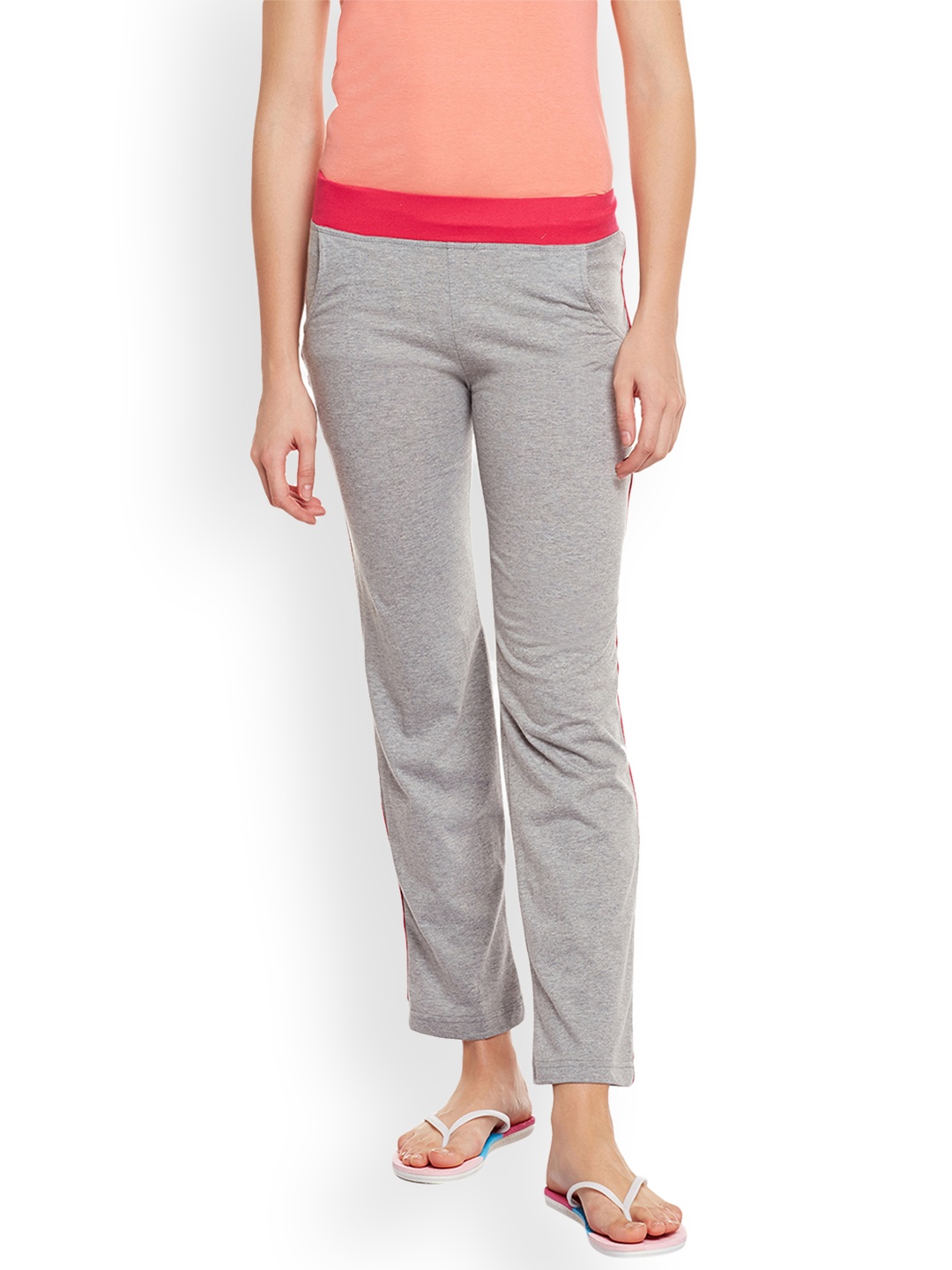 

VIMAL JONNEY Grey Melange Solid Track Pants