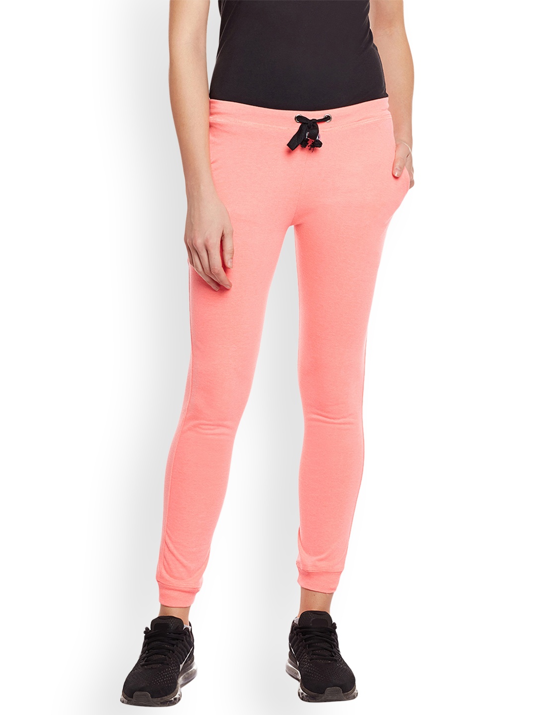 

VIMAL JONNEY Peach-Coloured Solid Track Pants