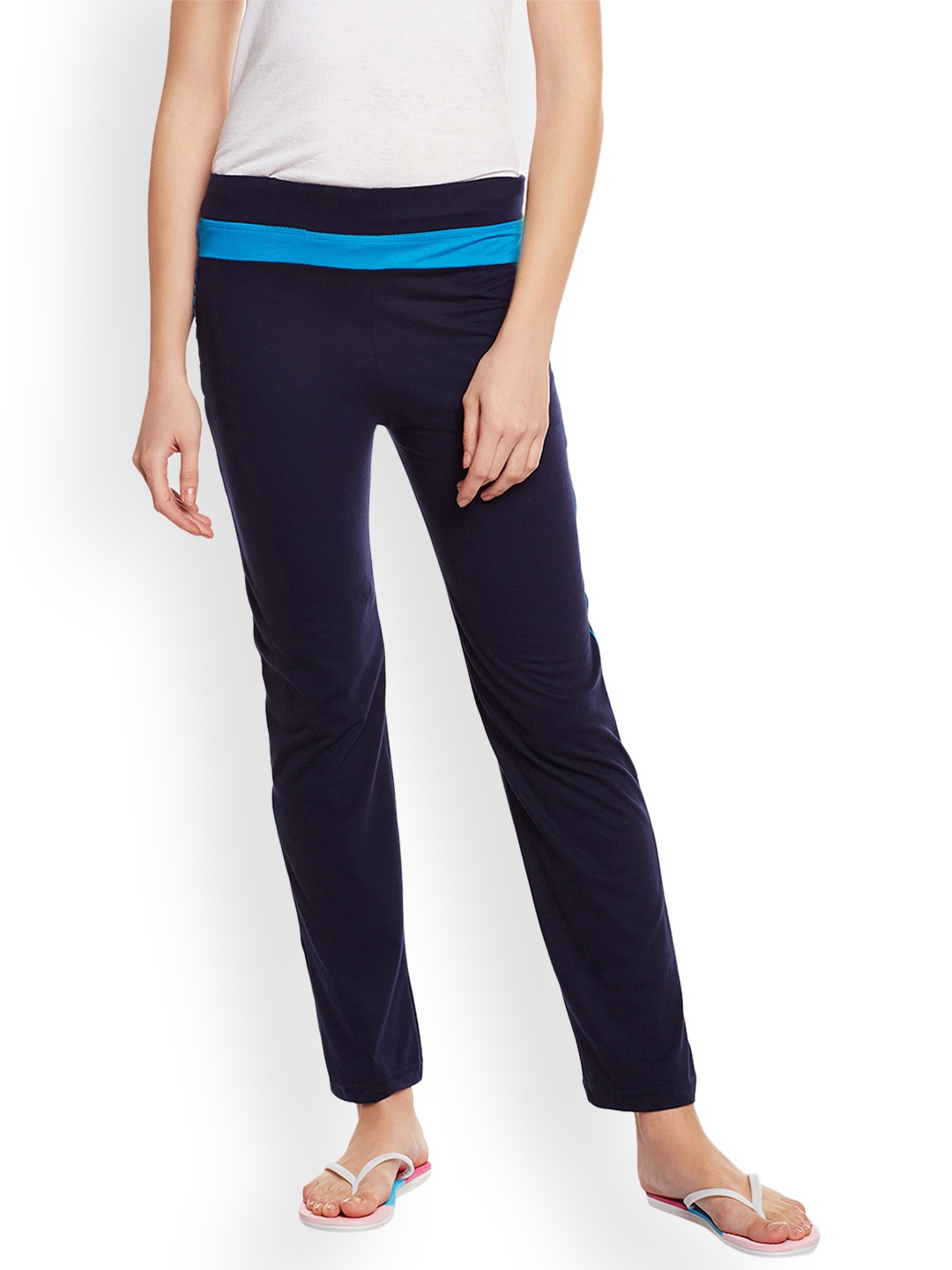 

VIMAL JONNEY Navy Blue Slim Fit Solid Track Pants
