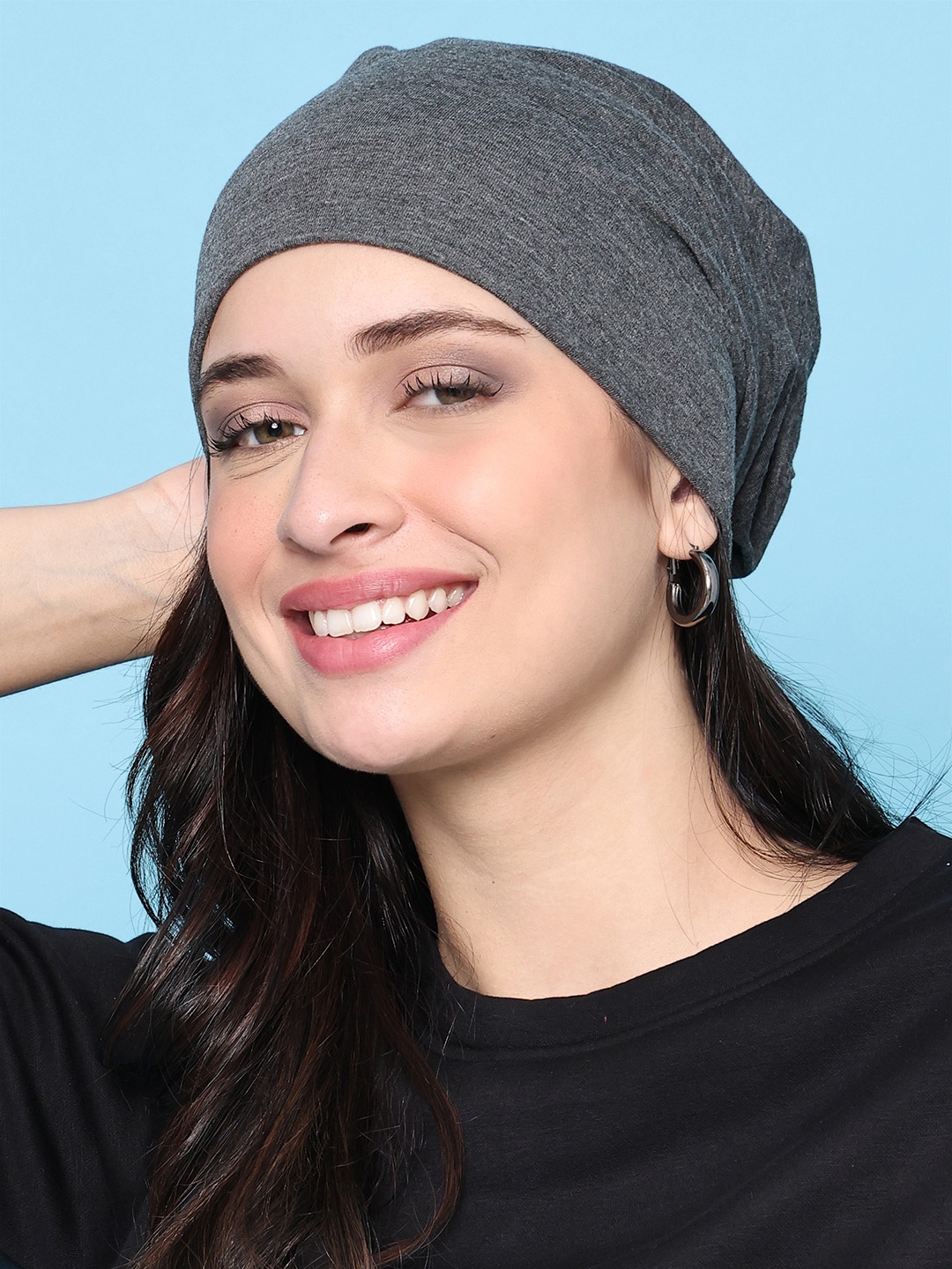 

VIMAL JONNEY Women Grey Solid Beanie