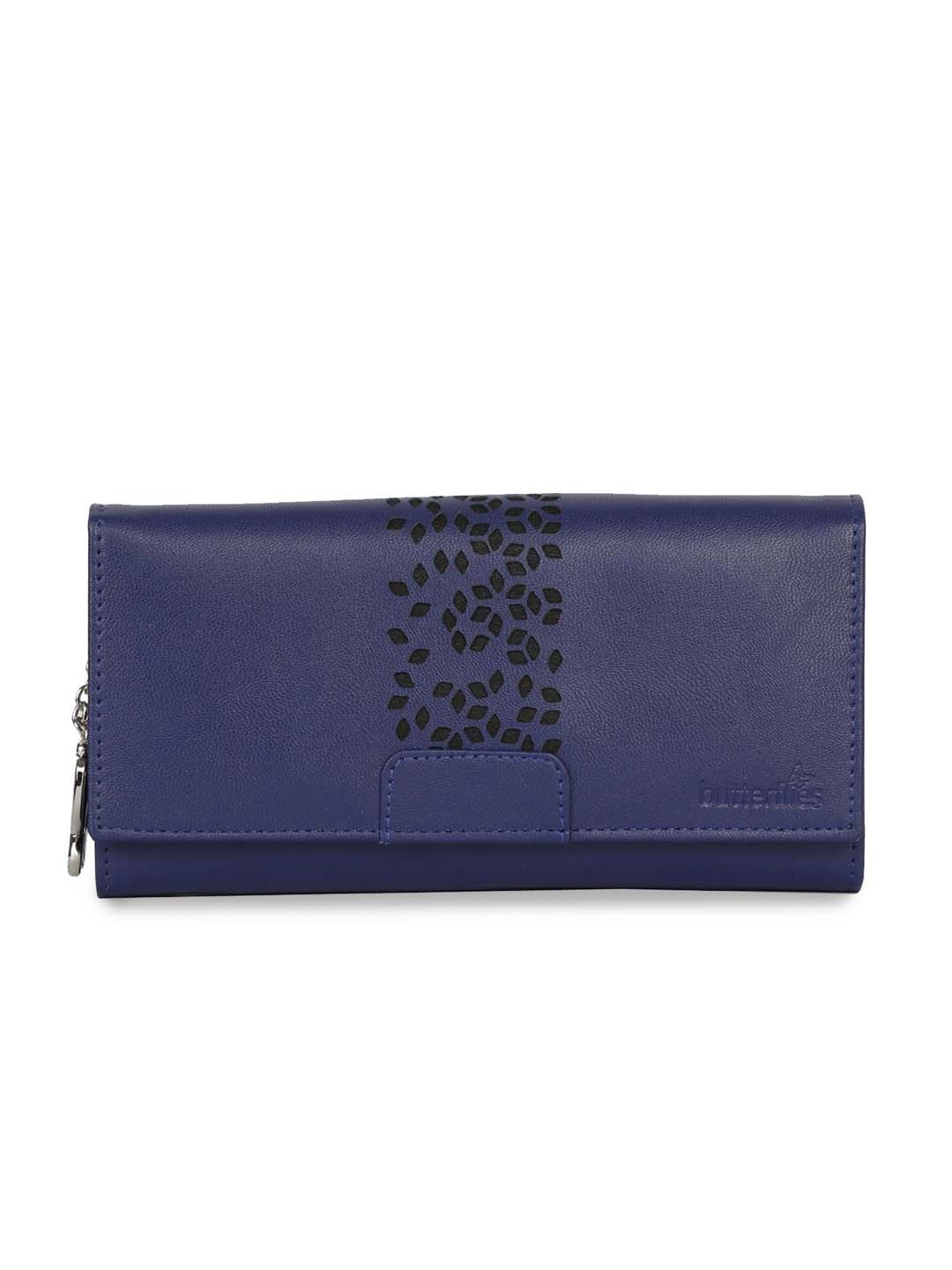

Butterflies Women Blue Solid Two Fold Wallet