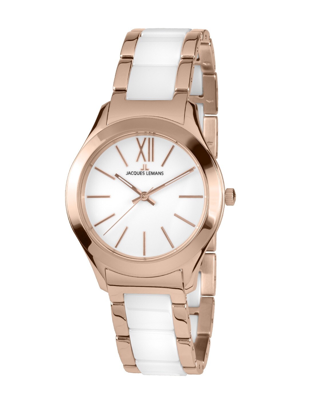 

Jacques Lemans Women White Analogue Watch 1-1796D