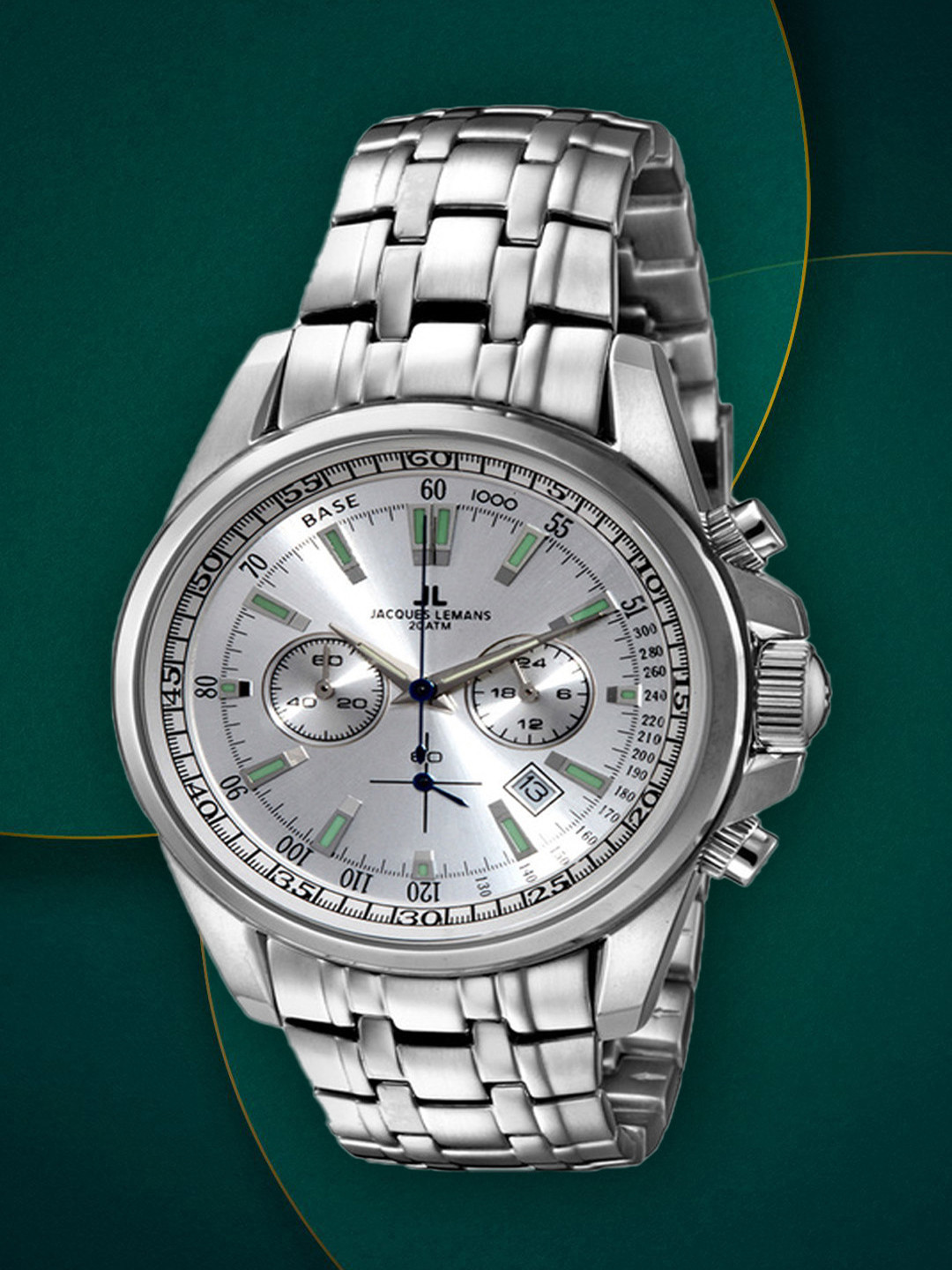 

Jacques Lemans Men White & Blue Chronograph Watch 1-1117FN