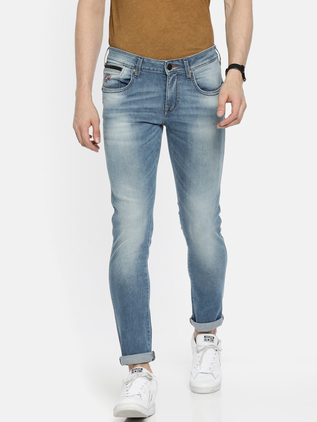 

Wrangler Men Blue Skinny Fit Low-Rise Clean Look Stretchable Jeans