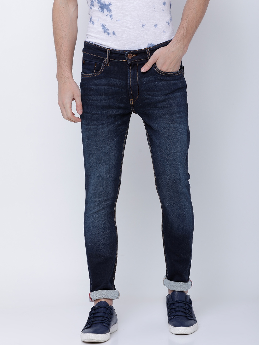 

LOCOMOTIVE Men Blue Slim Fit Mid-Rise Clean Look Stretchable Jeans