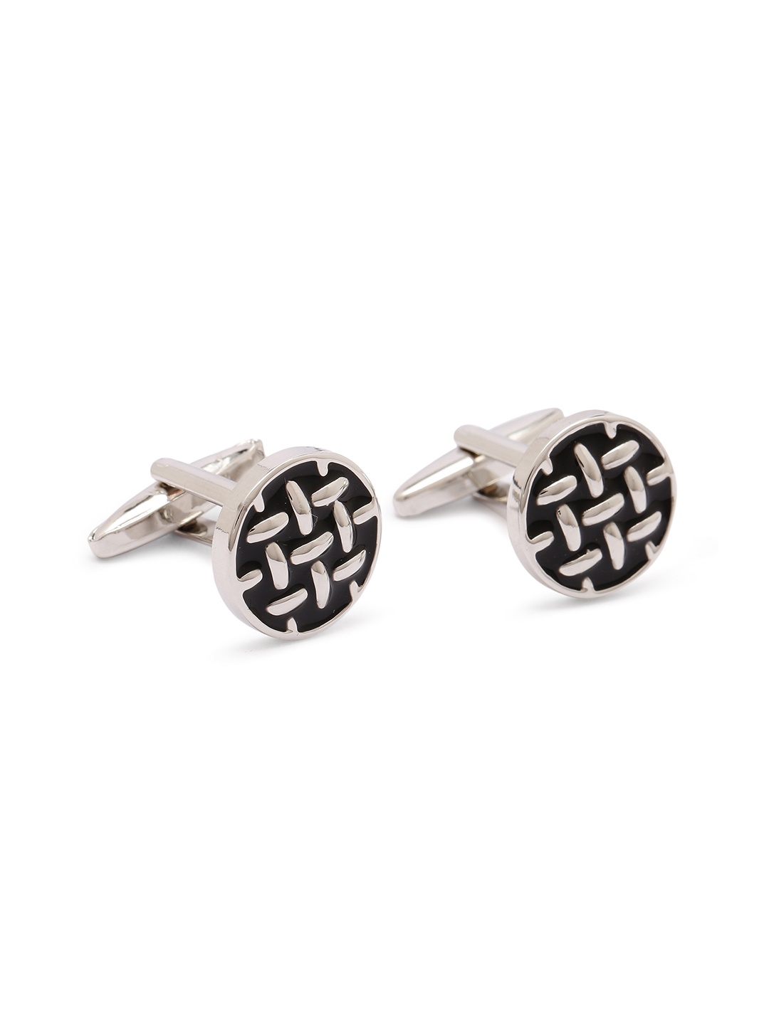 

Alvaro Castagnino Black Round Cufflinks