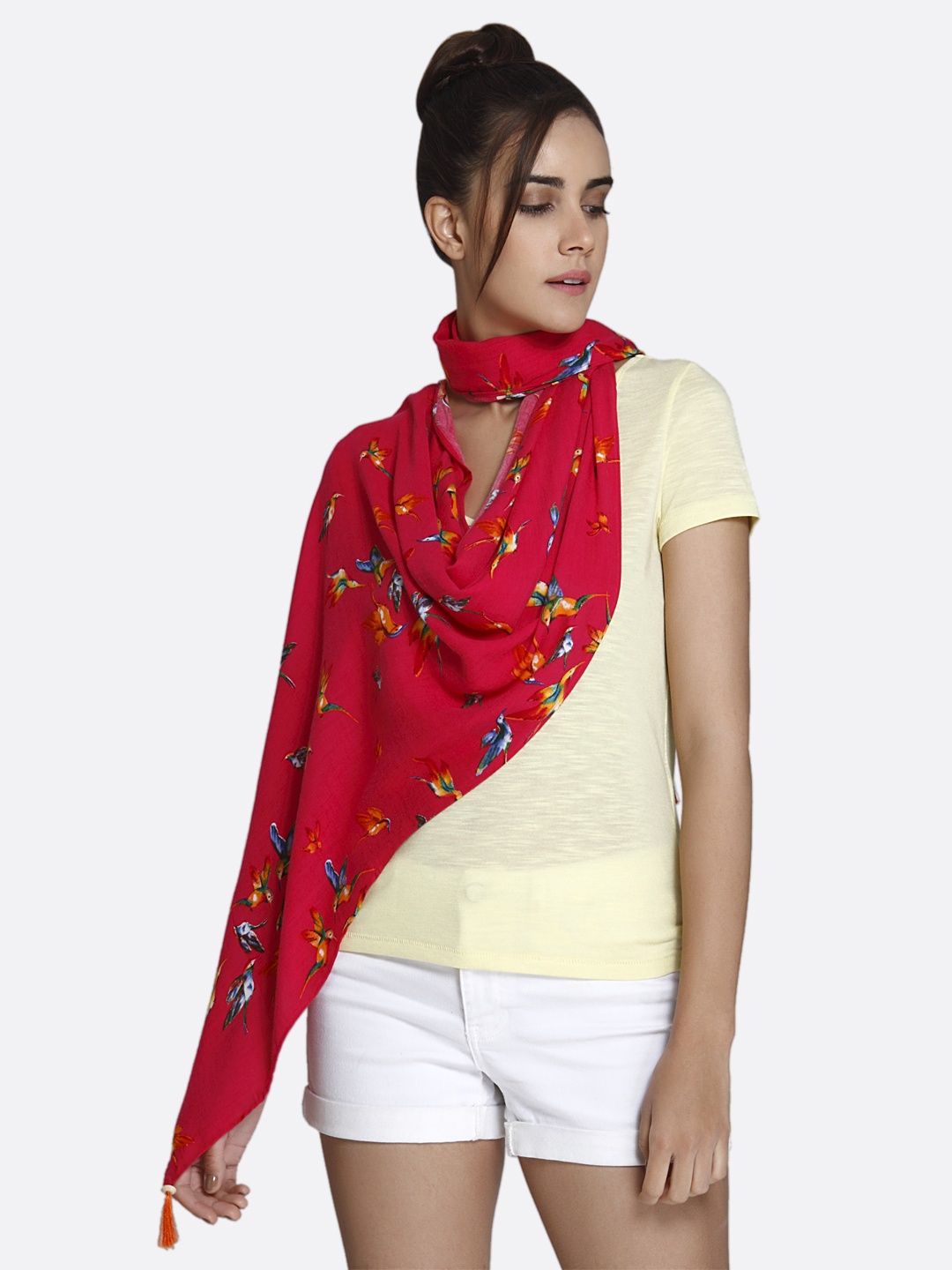 

shiloh Women Pink Printed Scarf